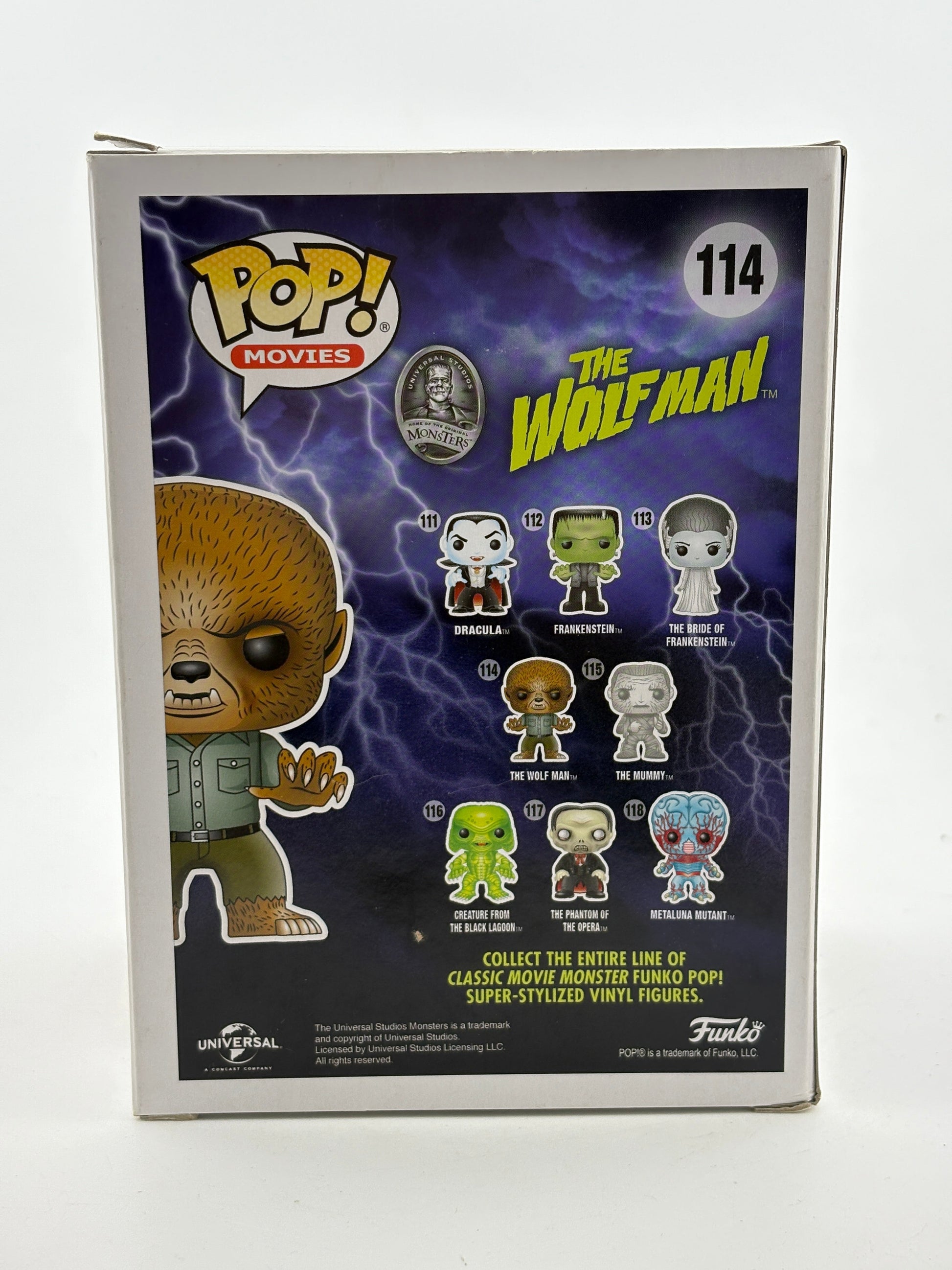 Funko POP! Movies Monsters #114 The Wolf Man Glow in the Dark 2016 NYCC Limited FRENLY BRICKS - Open 7 Days
