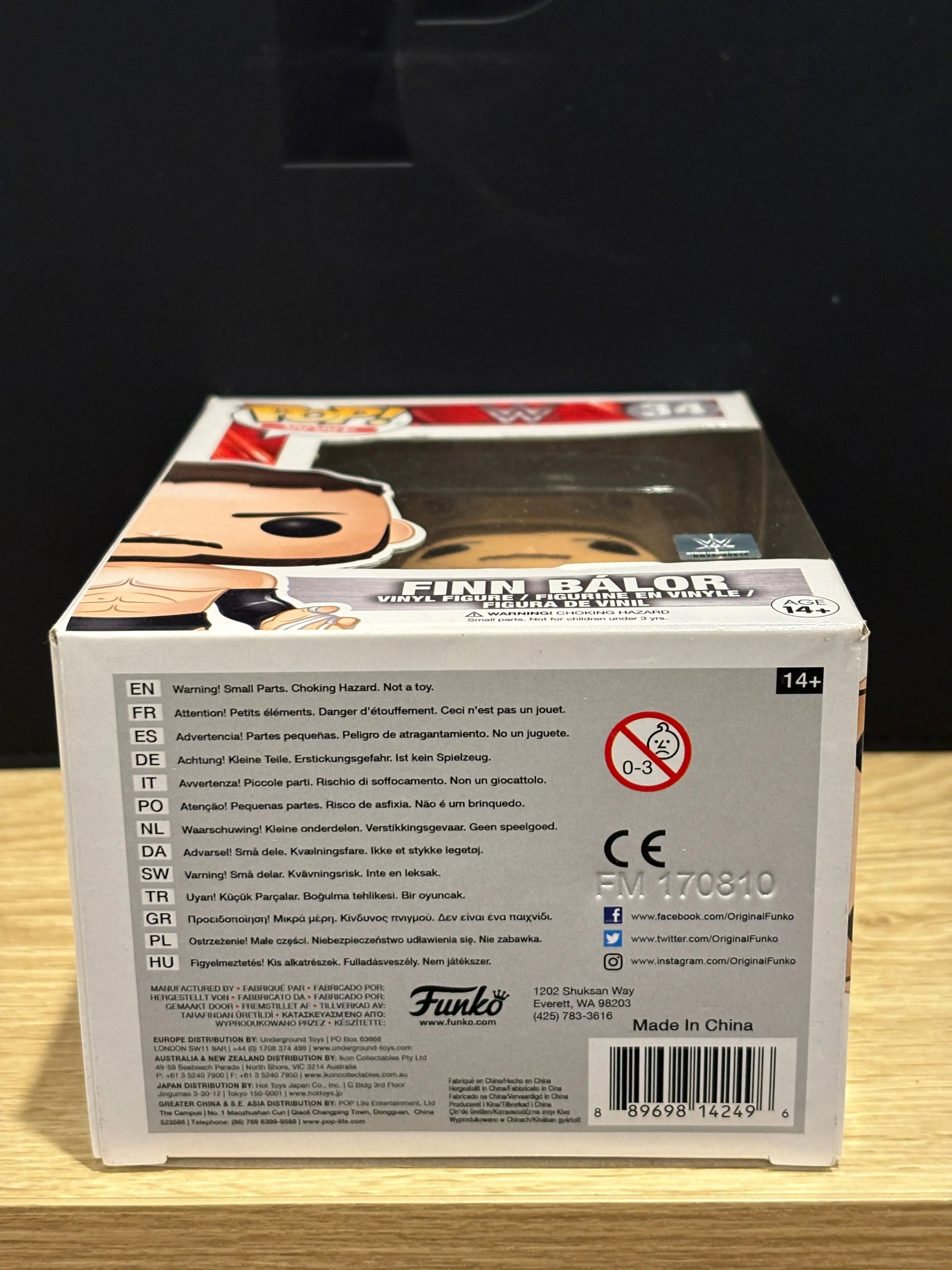 Funko Pop WWE Wrestling Finn Balor Vinyl Figure #34 FRENLY BRICKS - Open 7 Days