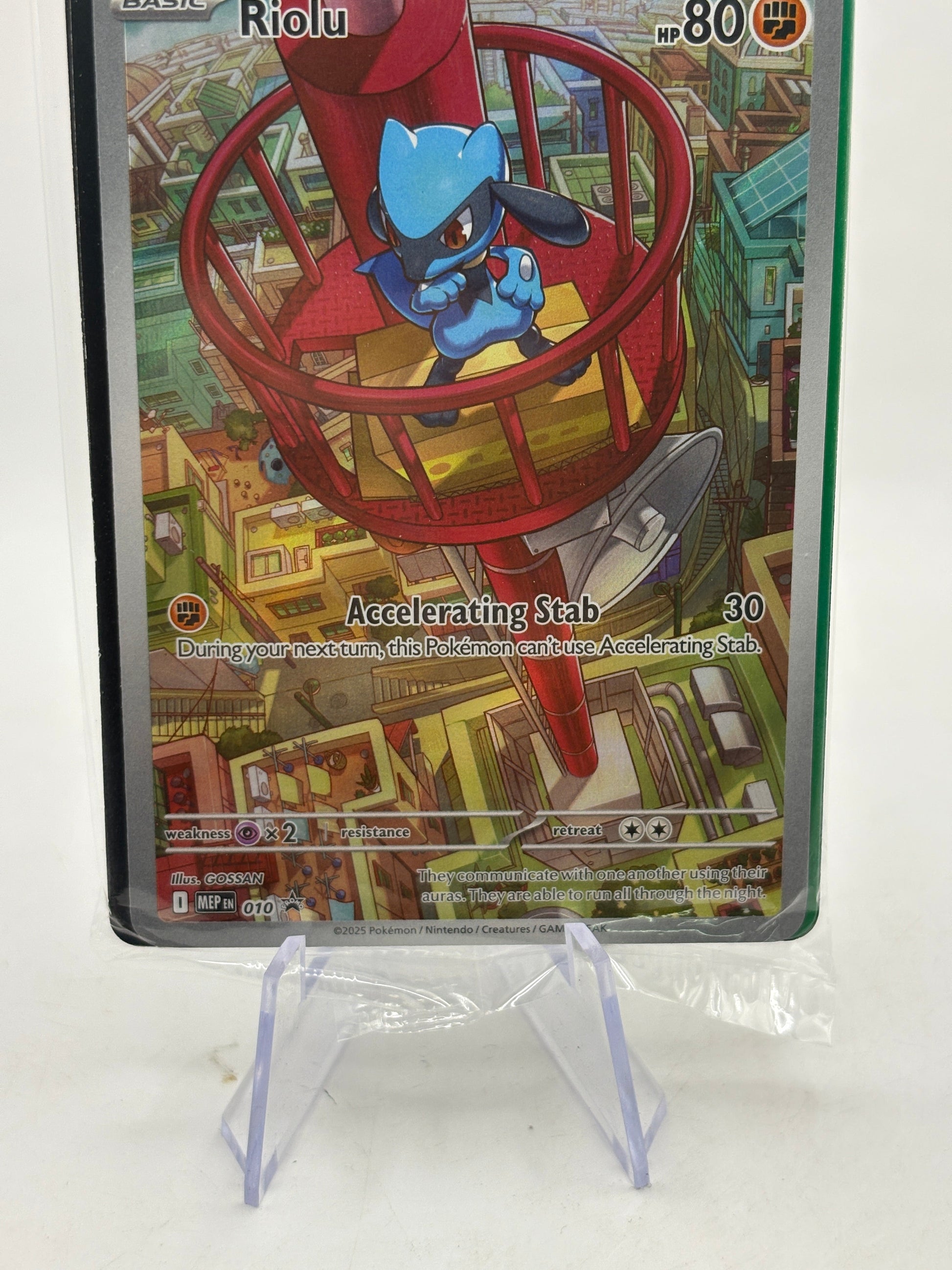 Pokemon TCG Mega Evolution Promo - Riolu 010 Illustration Promo Sealed FRENLY BRICKS - Open 7 Days