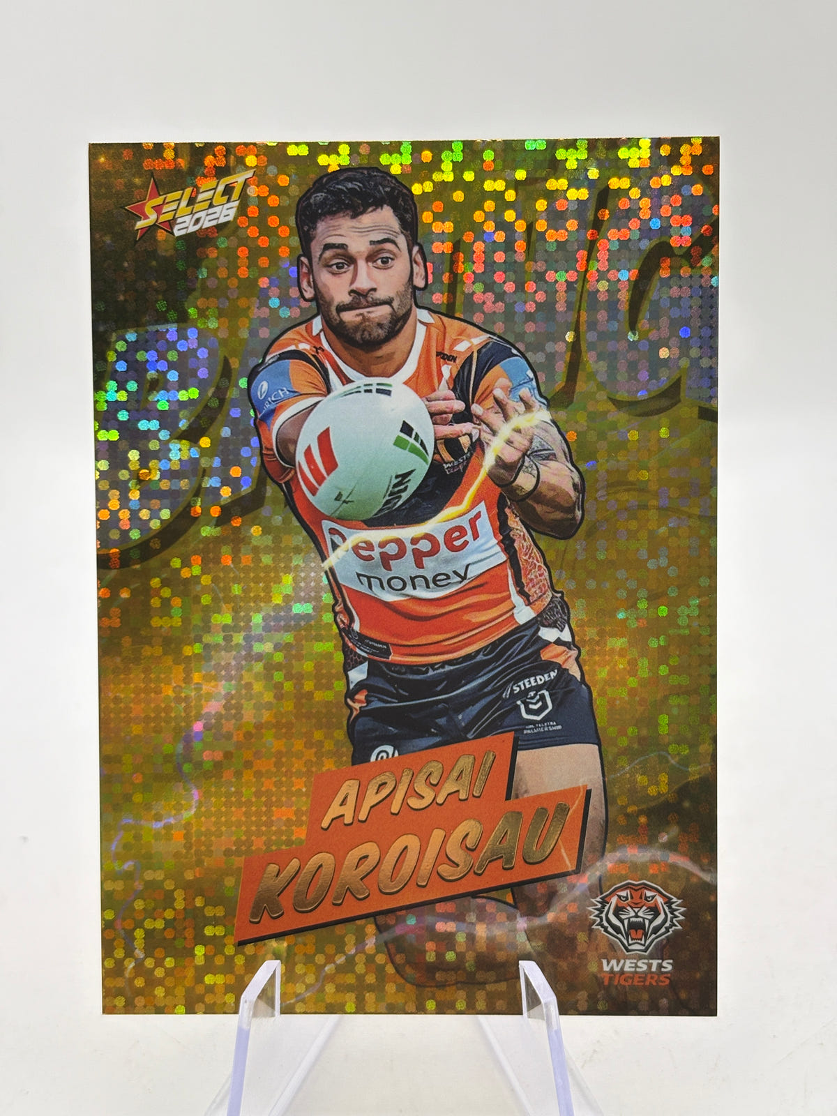 2026 NRL Select League Heroes Apisai Koroisau Gold Bang #BG82 image 1
