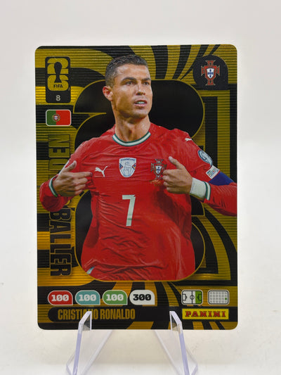 Cristiano Ronaldo - GOLDEN BALLER - Panini World Cup 2026 Adrenalyn XL Card