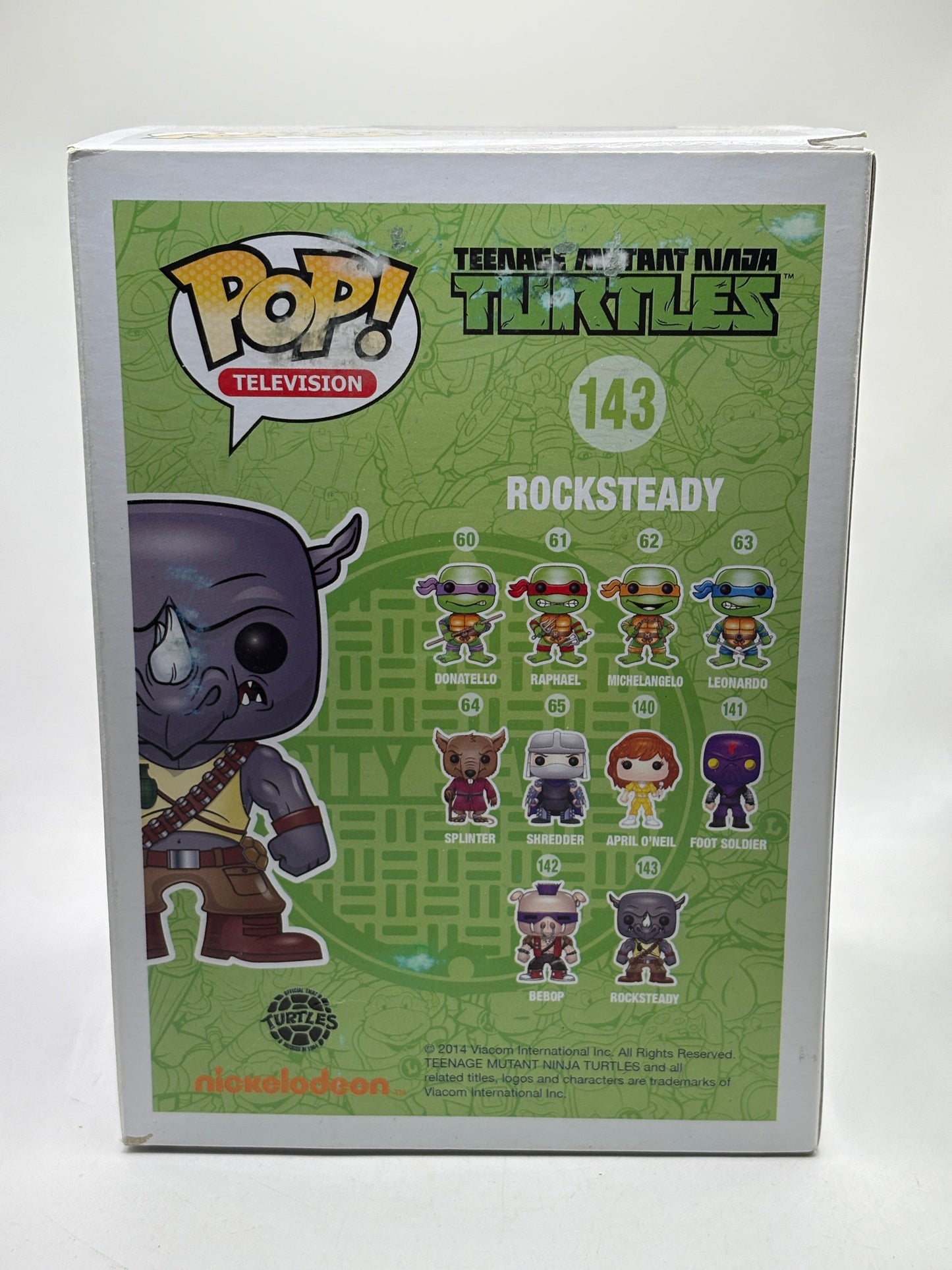 Funko POP! Television TMNT #143 Rocksteady Vinyl Figure *NO MOULD* FRENLY BRICKS - Open 7 Days
