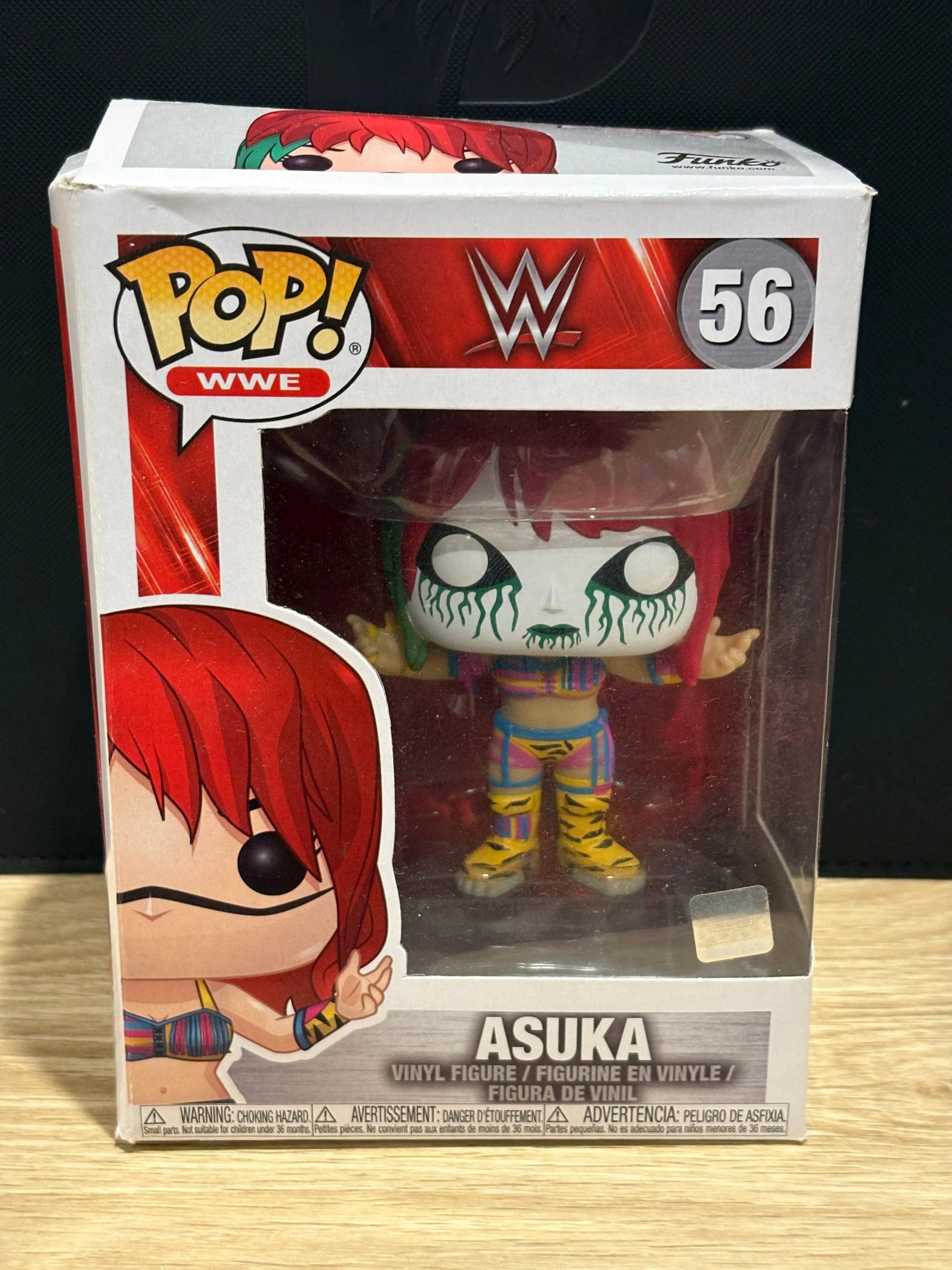 WWE POP Vinyl ASUKA #56 Green / White face mask *box damage FRENLY BRICKS - Open 7 Days