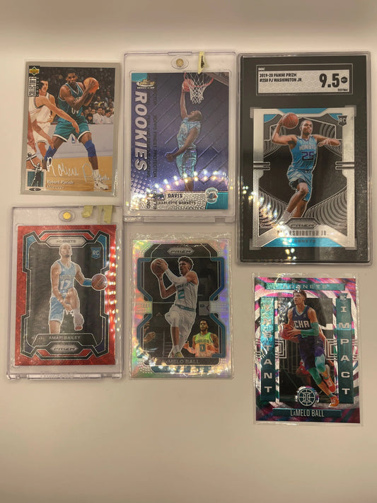 NBA Auto & Numbered Charlotte Hornets Sports Card Lot - LaMelo Ball + more  (lot#26) FRENLY BRICKS - Open 7 Days
