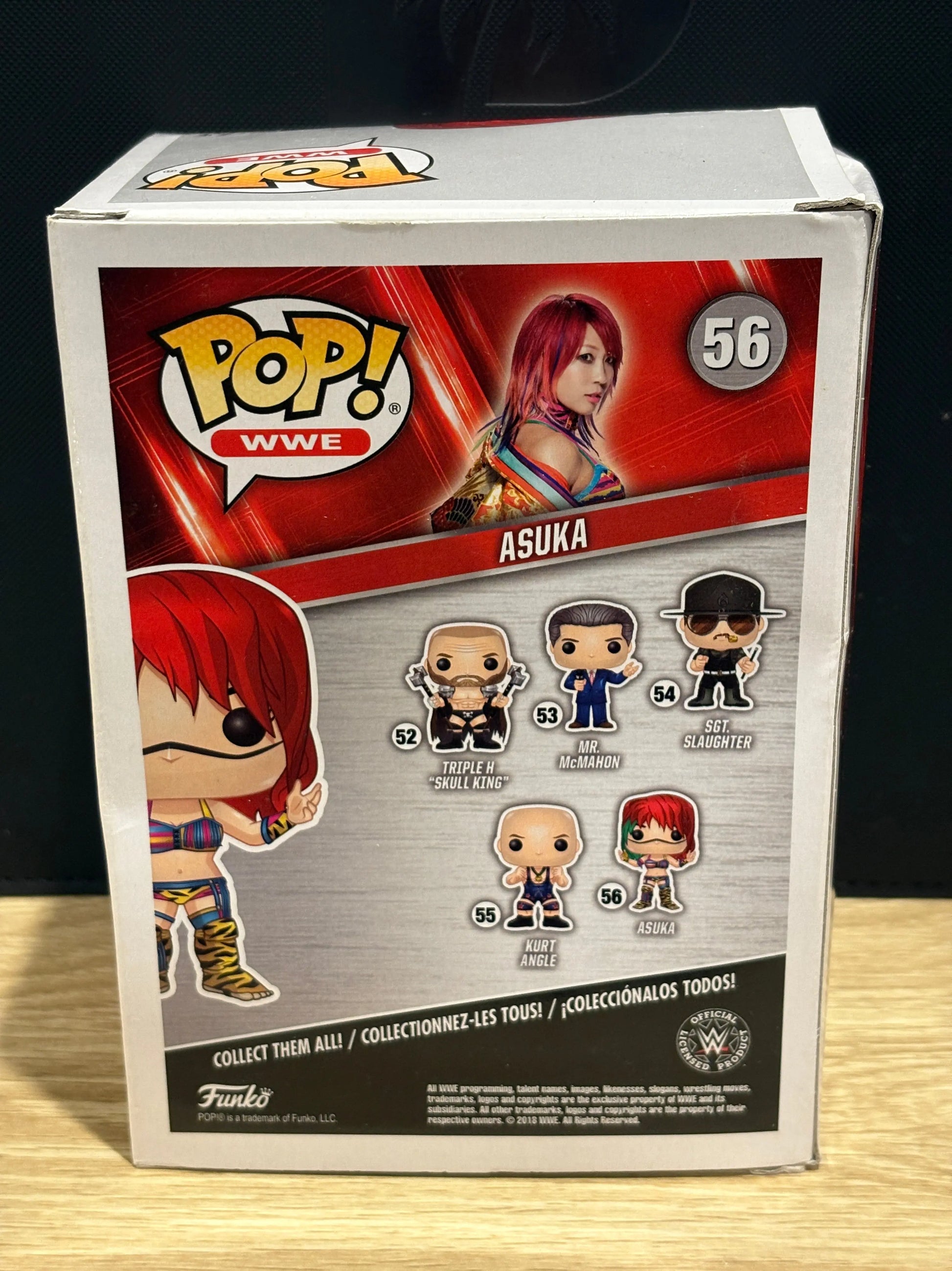 WWE POP Vinyl ASUKA #56 Green / White face mask *box damage FRENLY BRICKS - Open 7 Days