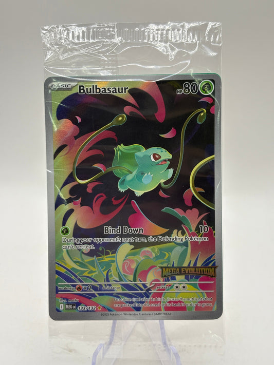 Pokemon TCG Mega Evolution - Bulbasaur 133/132 Stamped Sealed FRENLY BRICKS - Open 7 Days