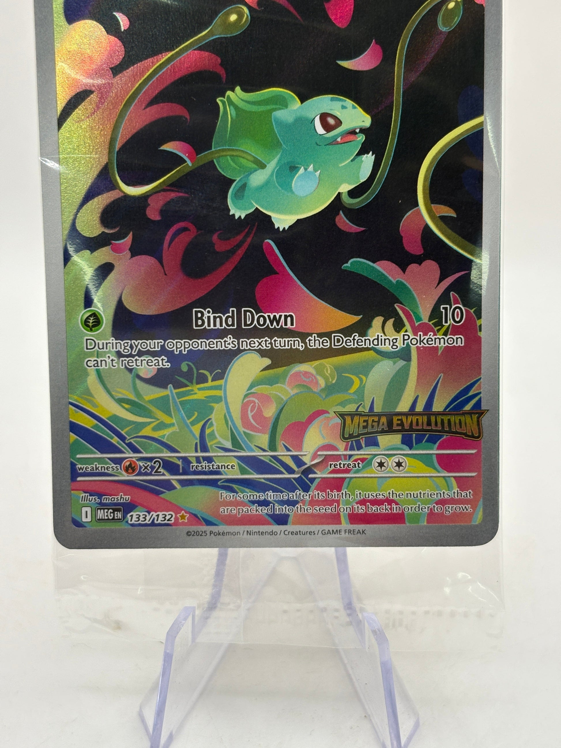 Pokemon TCG Mega Evolution - Bulbasaur 133/132 Stamped Sealed FRENLY BRICKS - Open 7 Days