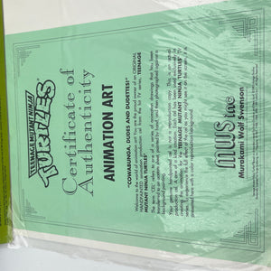 Teenage Mutant Ninja Turtles, Animation Production Cel MWS (1991) W/COA Shredder FRENLY BRICKS - Open 7 Days