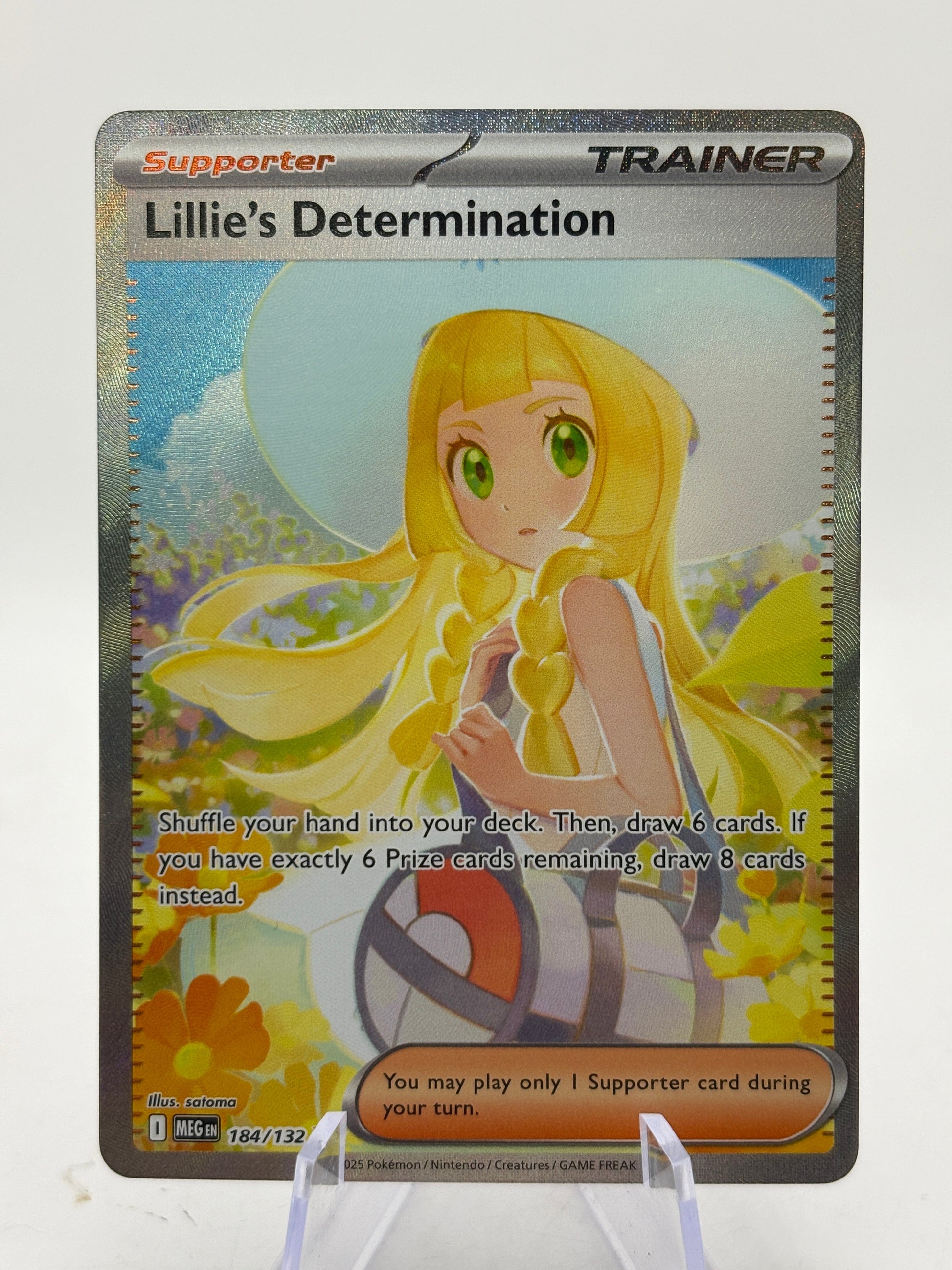 Pokemon TCG Mega Evolution - Lillie’s Determination 184/132 Special Illustration Rare NM FRENLY BRICKS - Open 7 Days