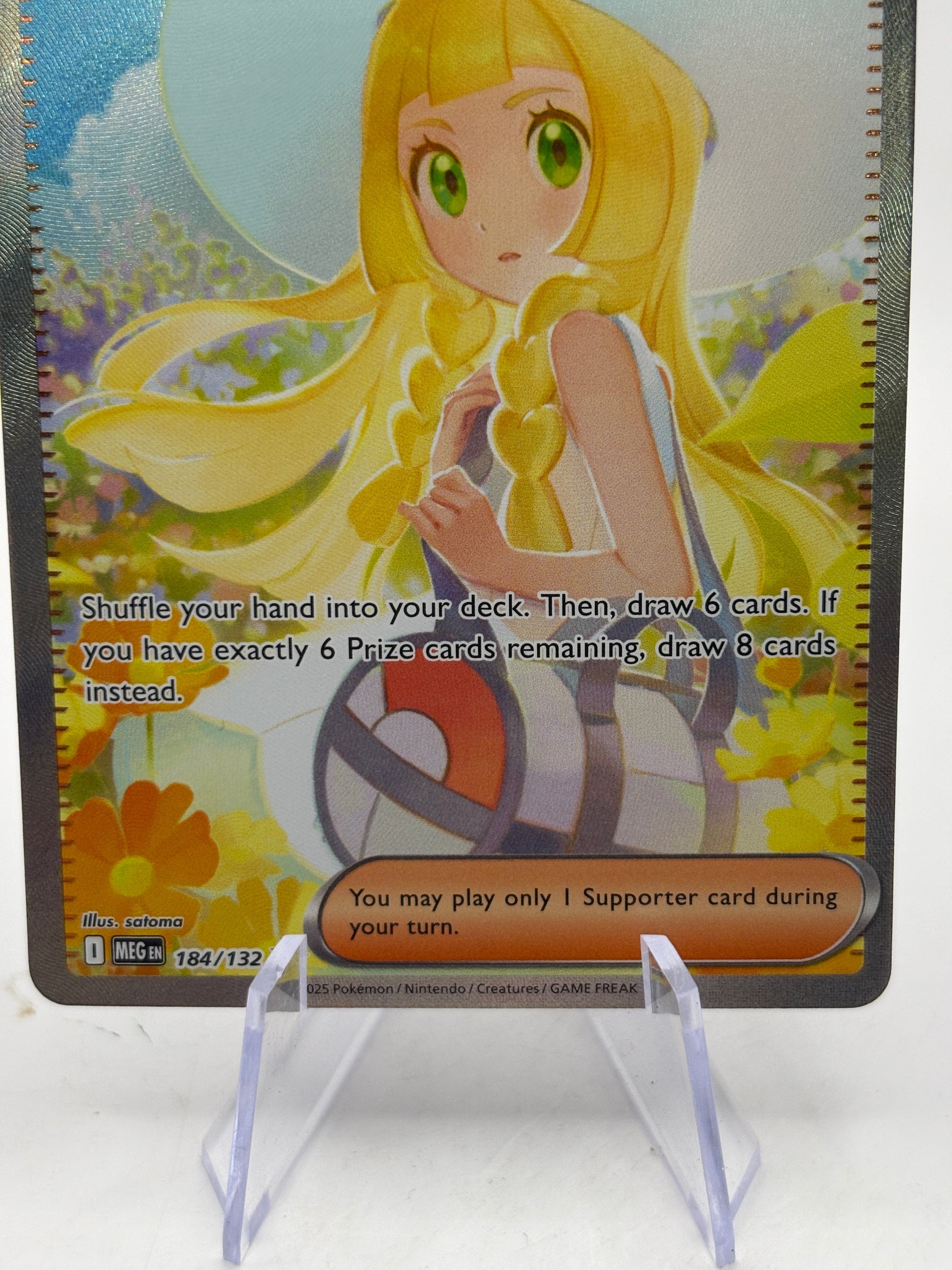 Pokemon TCG Mega Evolution - Lillie’s Determination 184/132 Special Illustration Rare NM FRENLY BRICKS - Open 7 Days