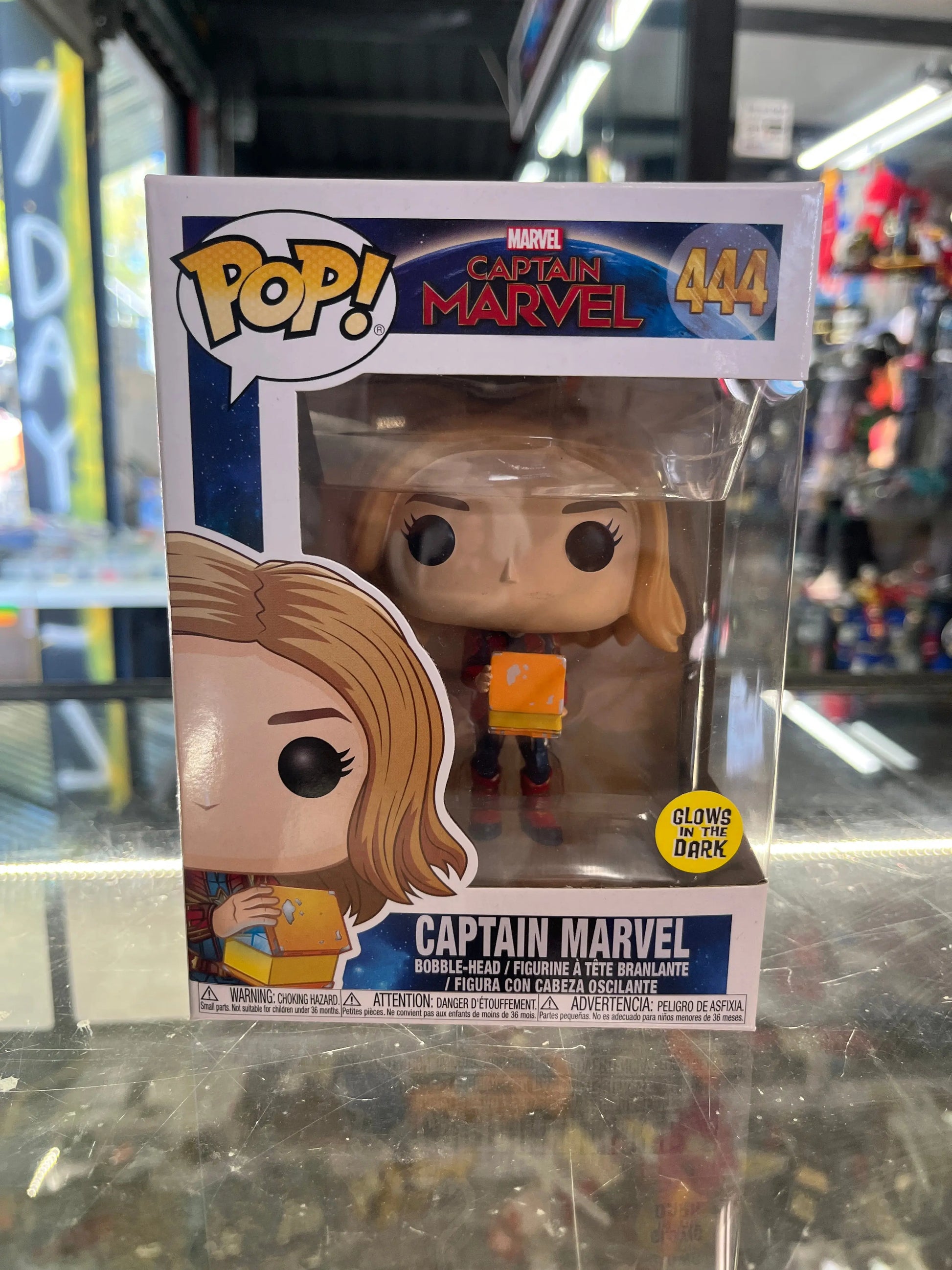 Funko POP Marvel - Captain Marvel #444 GITD FRENLY BRICKS - Open 7 Days
