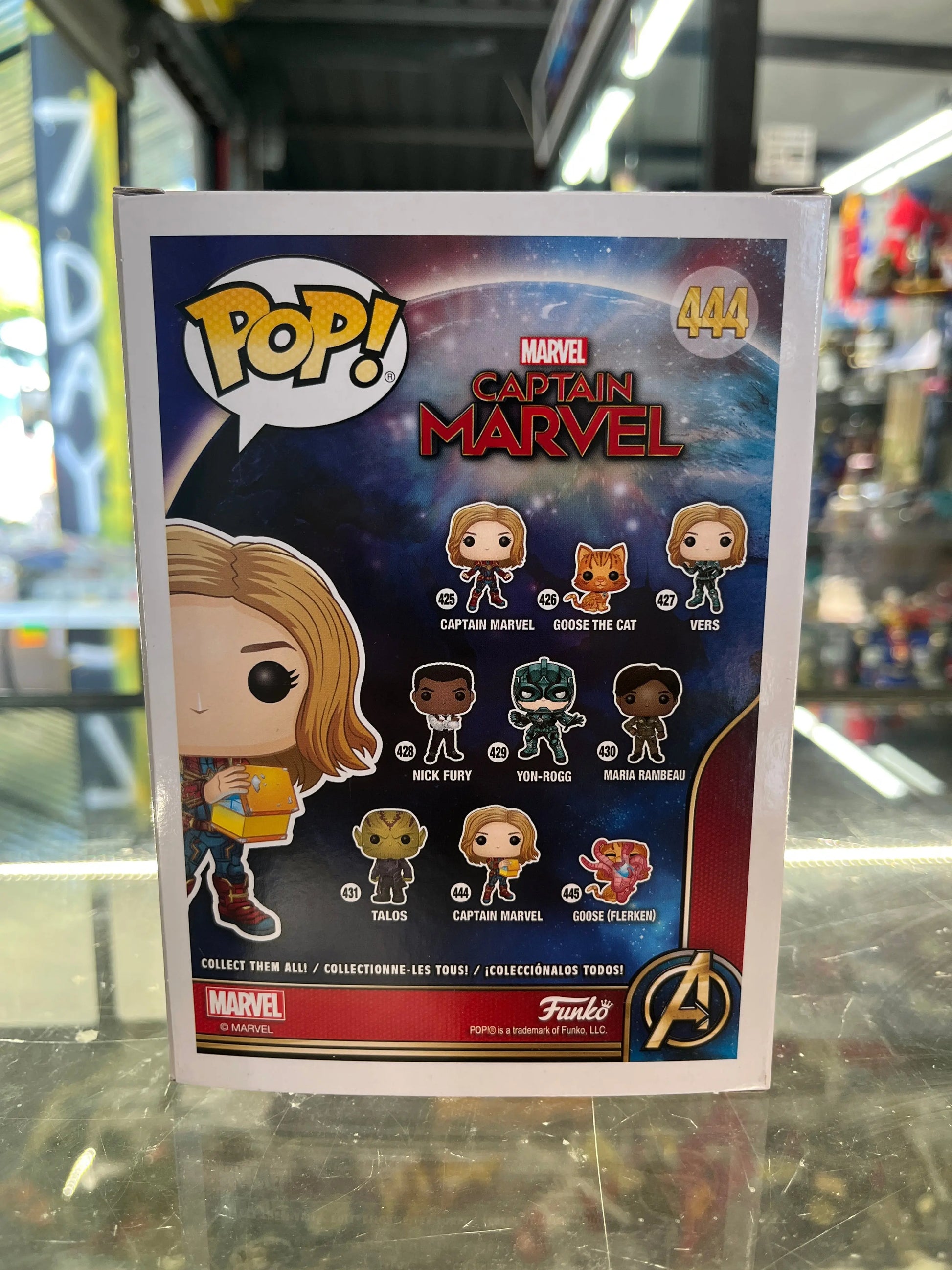 Funko POP Marvel - Captain Marvel #444 GITD FRENLY BRICKS - Open 7 Days