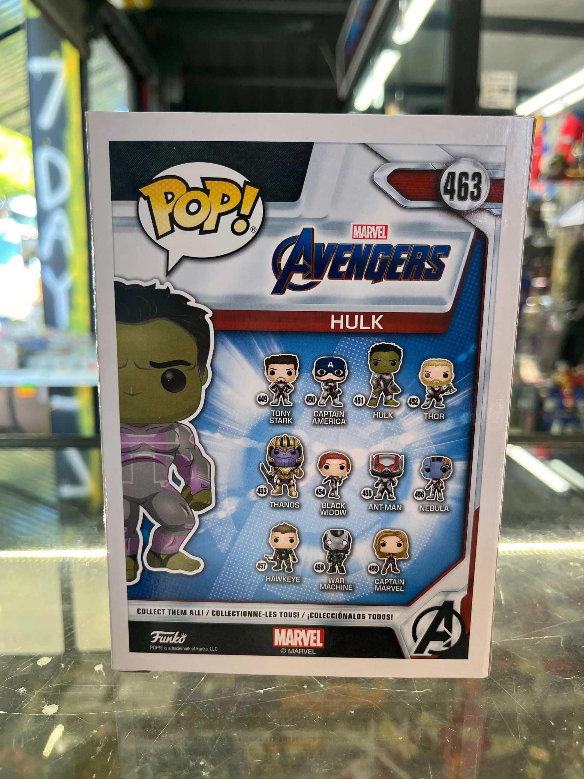 Funko POP! Marvel Avengers Endgame Vinyl Figure - HULK #463 FRENLY BRICKS - Open 7 Days