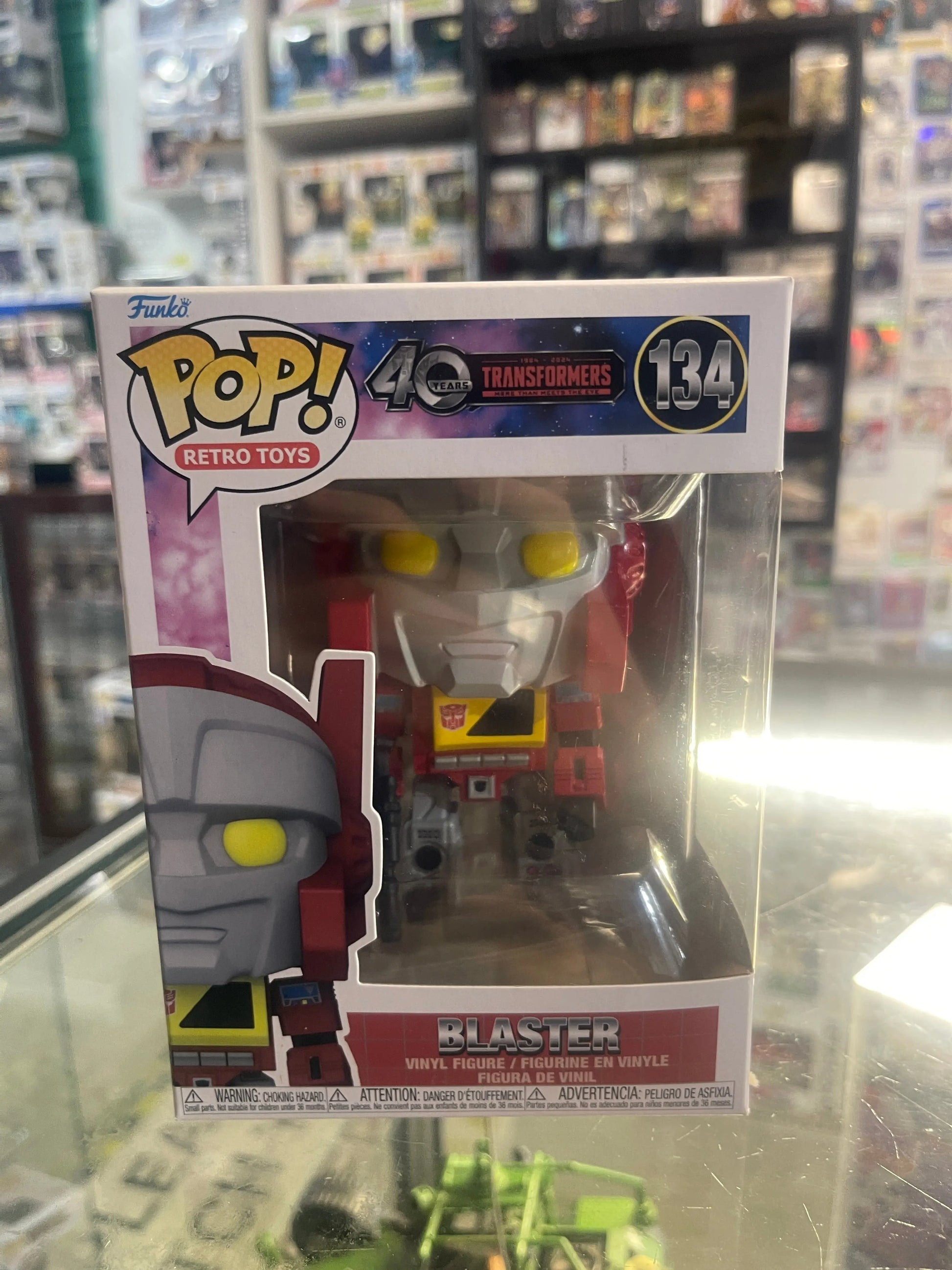 Funko Pop Retro Toys #134 Blaster Transformers 40 Years FRENLY BRICKS - Open 7 Days
