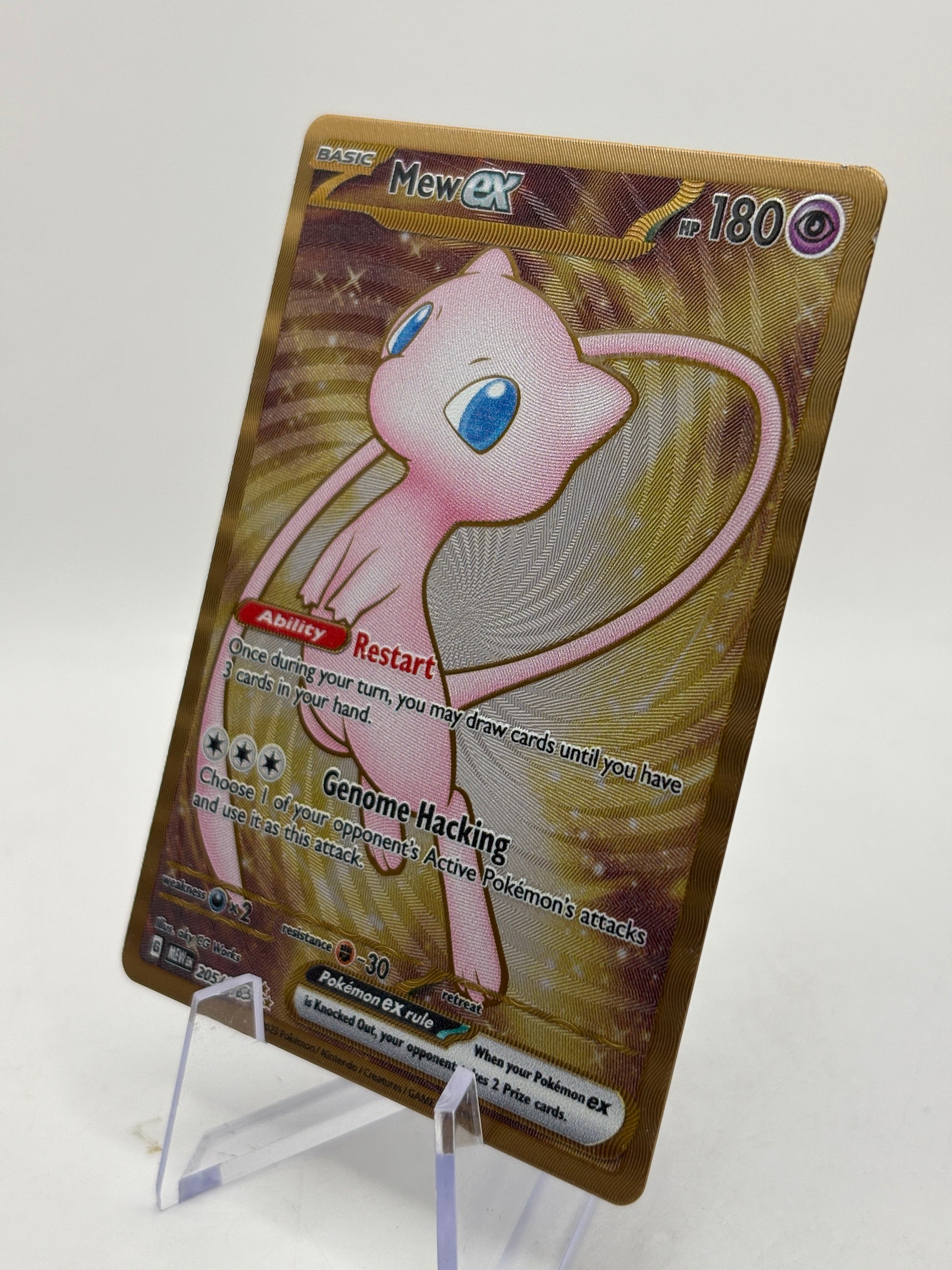 Pokemon TCG 151 MEW - Mew EX 205/165 METAL Promo Card FRENLY BRICKS - Open 7 Days