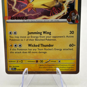 Pokemon TCG Destined Rivals - Team Rocket’s Zapdos 070/182 EB Games NM FRENLY BRICKS - Open 7 Days
