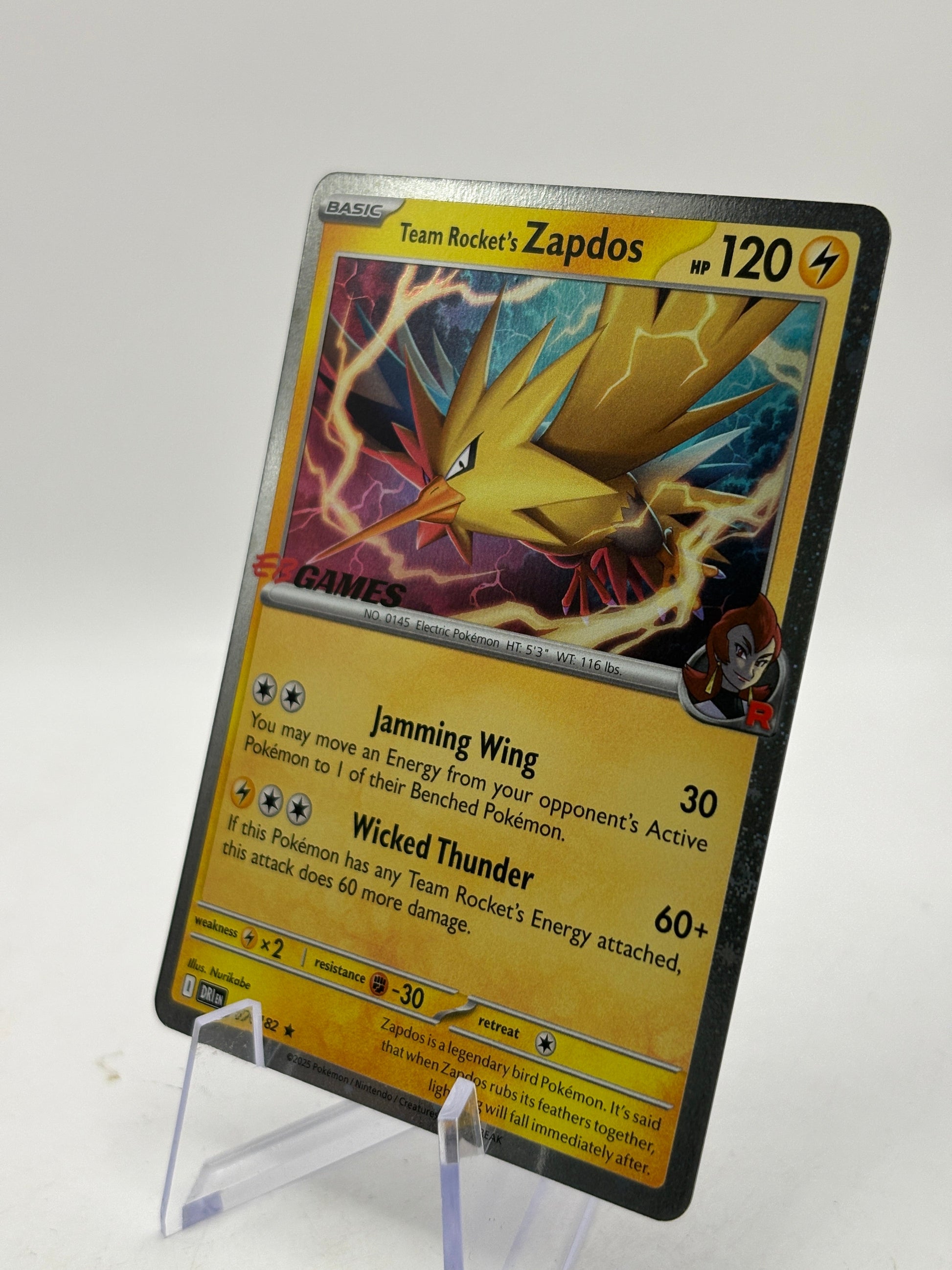 Pokemon TCG Destined Rivals - Team Rocket’s Zapdos 070/182 EB Games NM FRENLY BRICKS - Open 7 Days