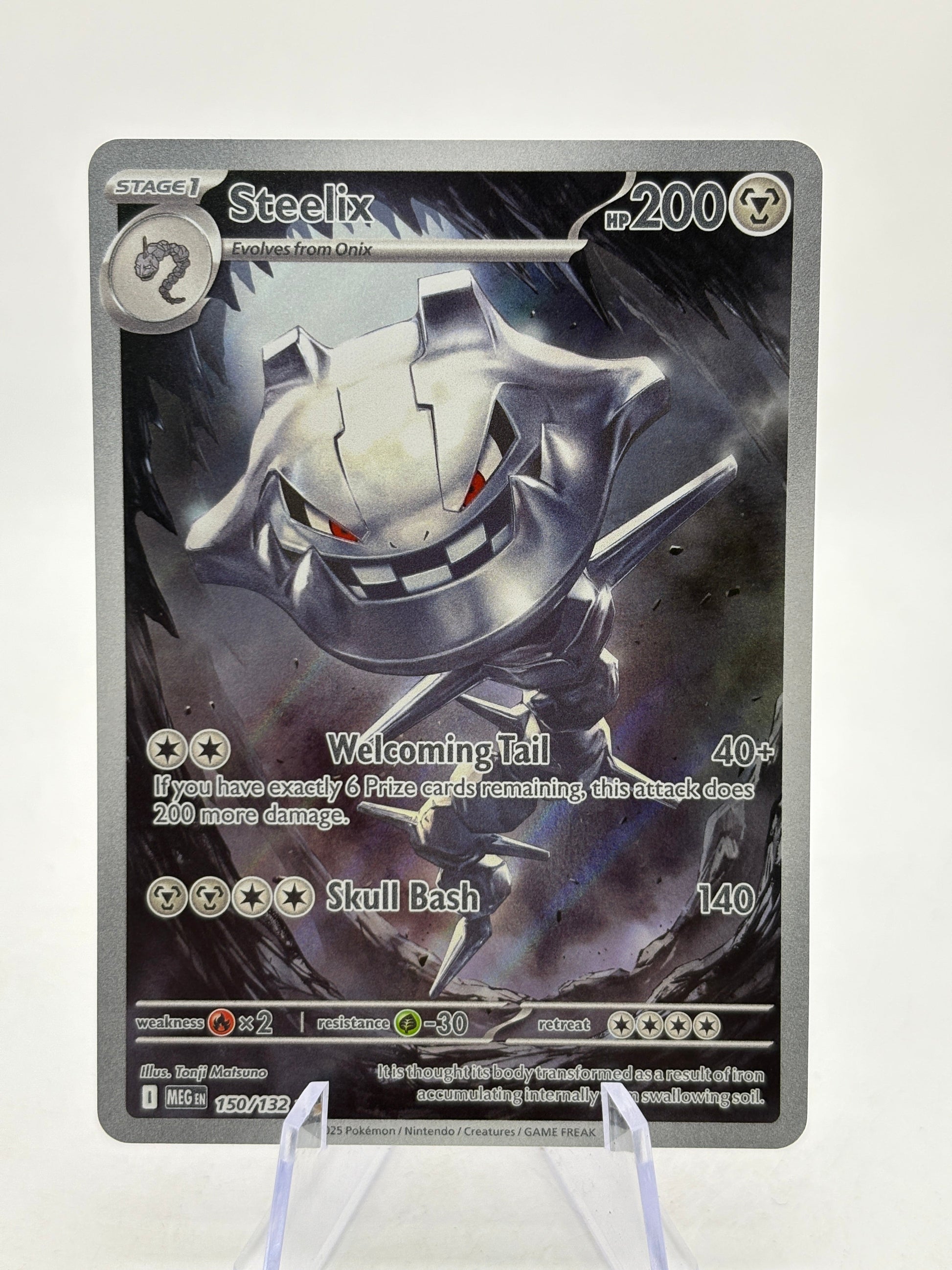 Pokemon TCG Mega Evolution - Steelix 150/132 Illustration Rare NM (1) FRENLY BRICKS - Open 7 Days
