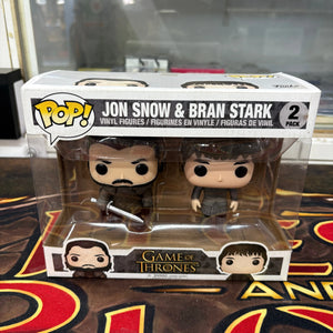 Game of Thrones Funko Pop 2-Pack Jon Snow & Bran Stark Vaulted | Boxed Rare FRENLY BRICKS - Open 7 Days