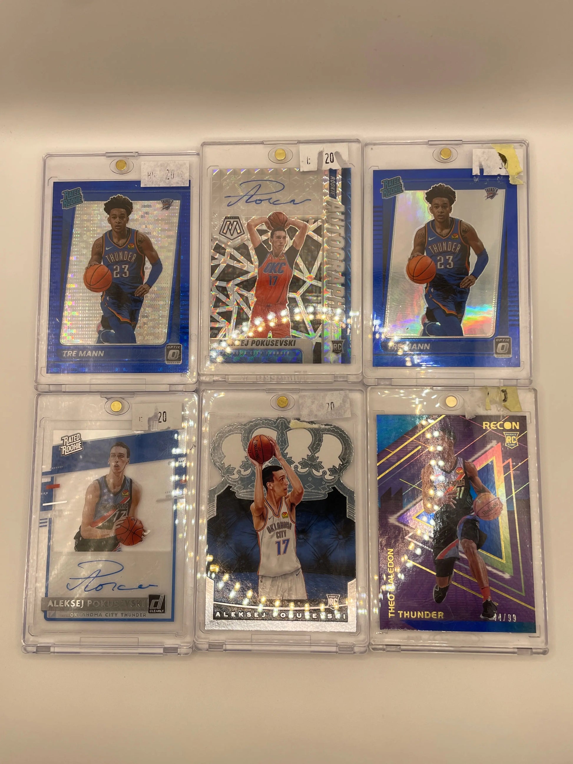 NBA Auto & Numbered Thunder OKC Sports Card Lot - Tre Mann + more (lot#32) FRENLY BRICKS - Open 7 Days