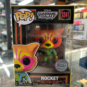 Funko Pop Marvel Guardians of The Galaxy Volume 3 Rocket Blacklight 1241 FRENLY BRICKS - Open 7 Days