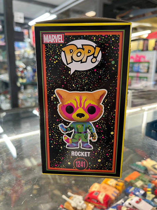 Funko Pop Marvel Guardians of The Galaxy Volume 3 Rocket Blacklight 1241 FRENLY BRICKS - Open 7 Days
