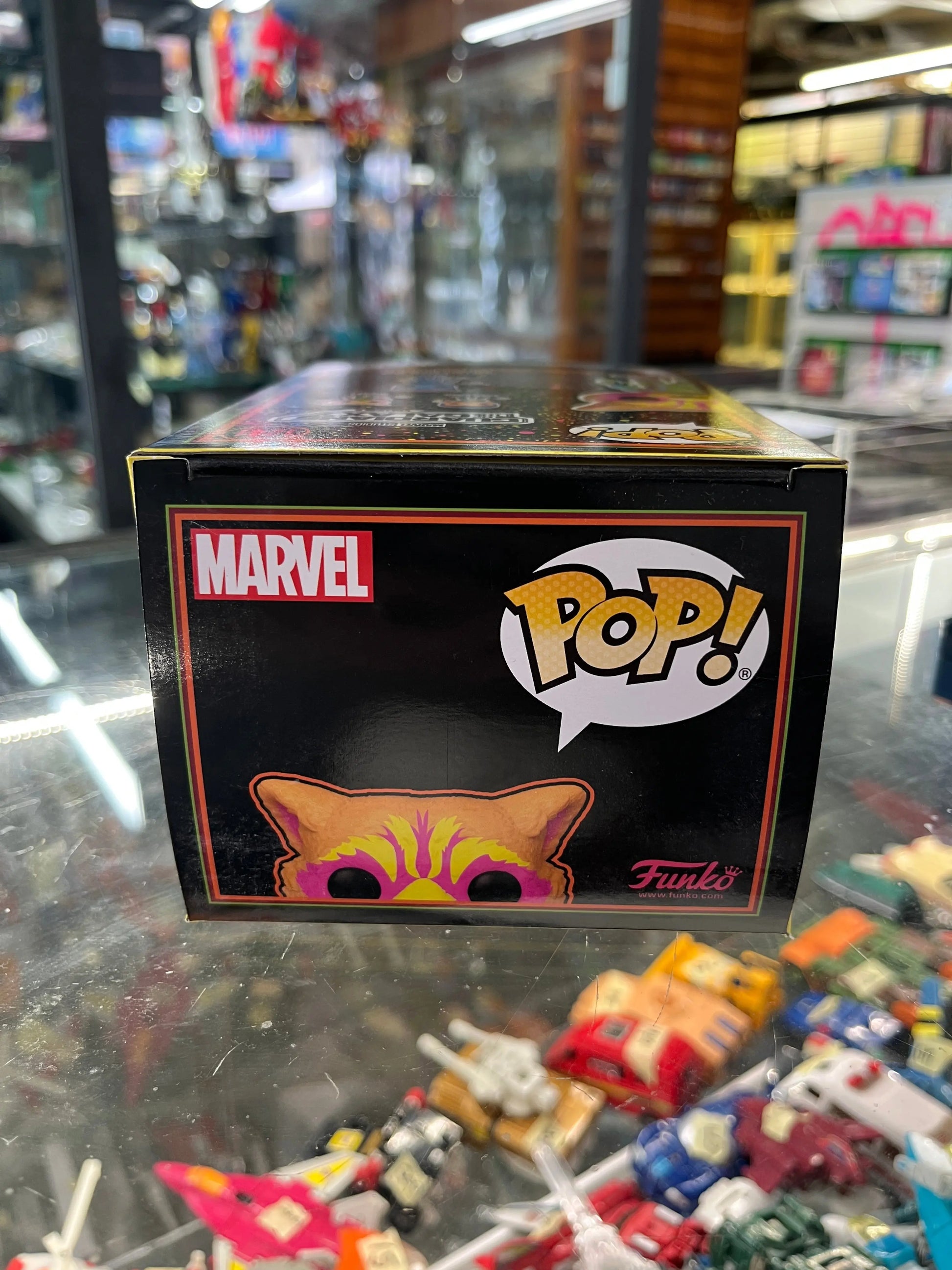 Funko Pop Marvel Guardians of The Galaxy Volume 3 Rocket Blacklight 1241 FRENLY BRICKS - Open 7 Days