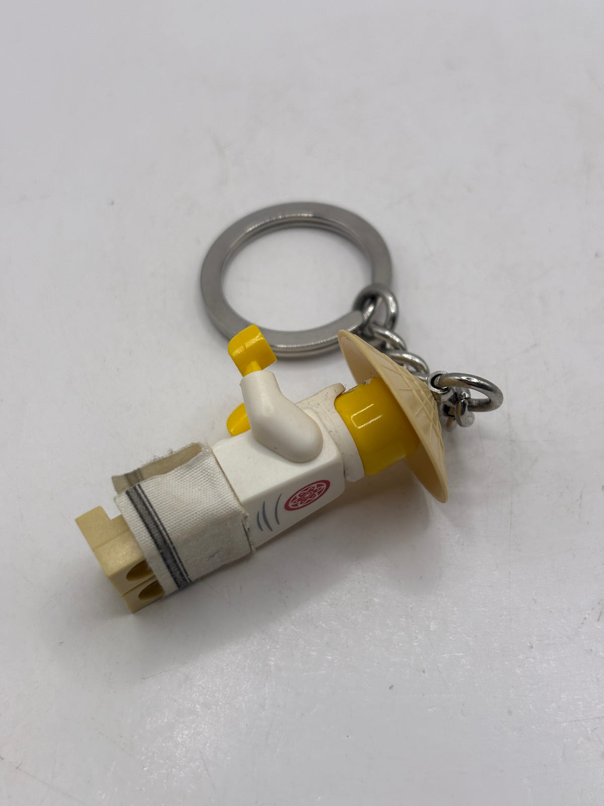 LEGO Ninjago Movie Master Wu Keychain Figure White Old Man Sensei Teacher image 2