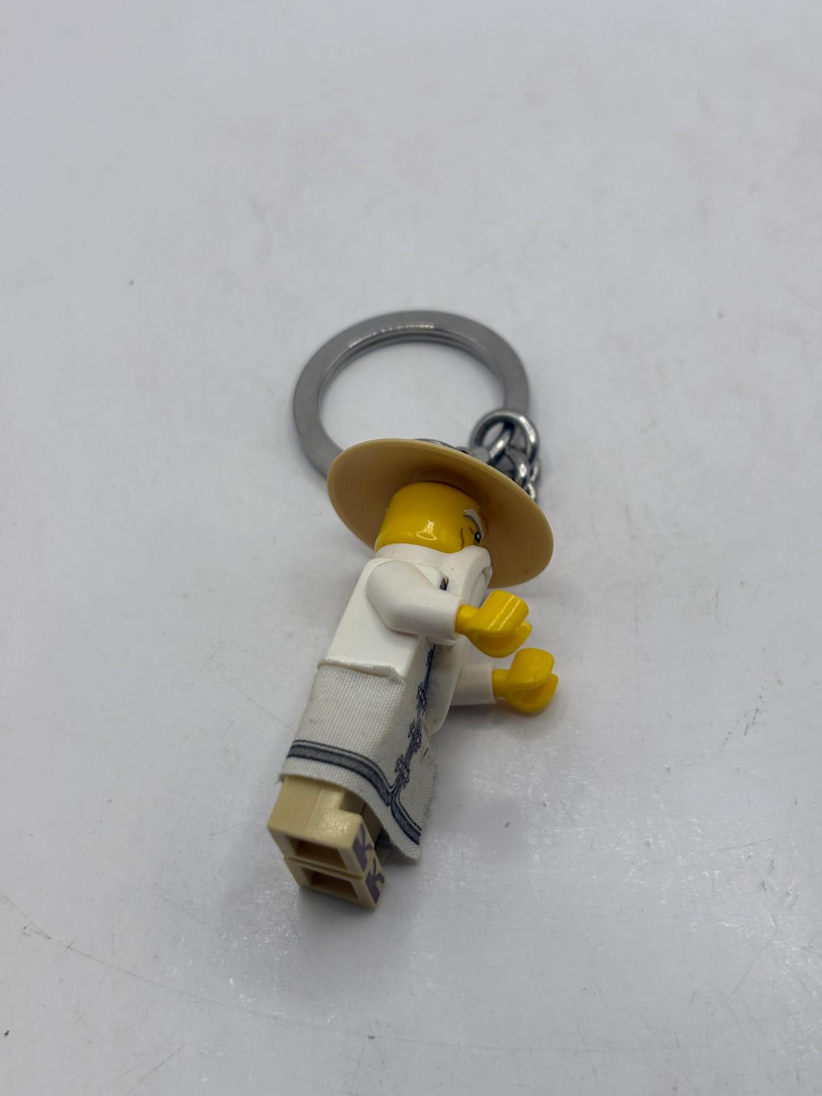 LEGO Ninjago Movie Master Wu Keychain Figure White Old Man Sensei Teacher image 3