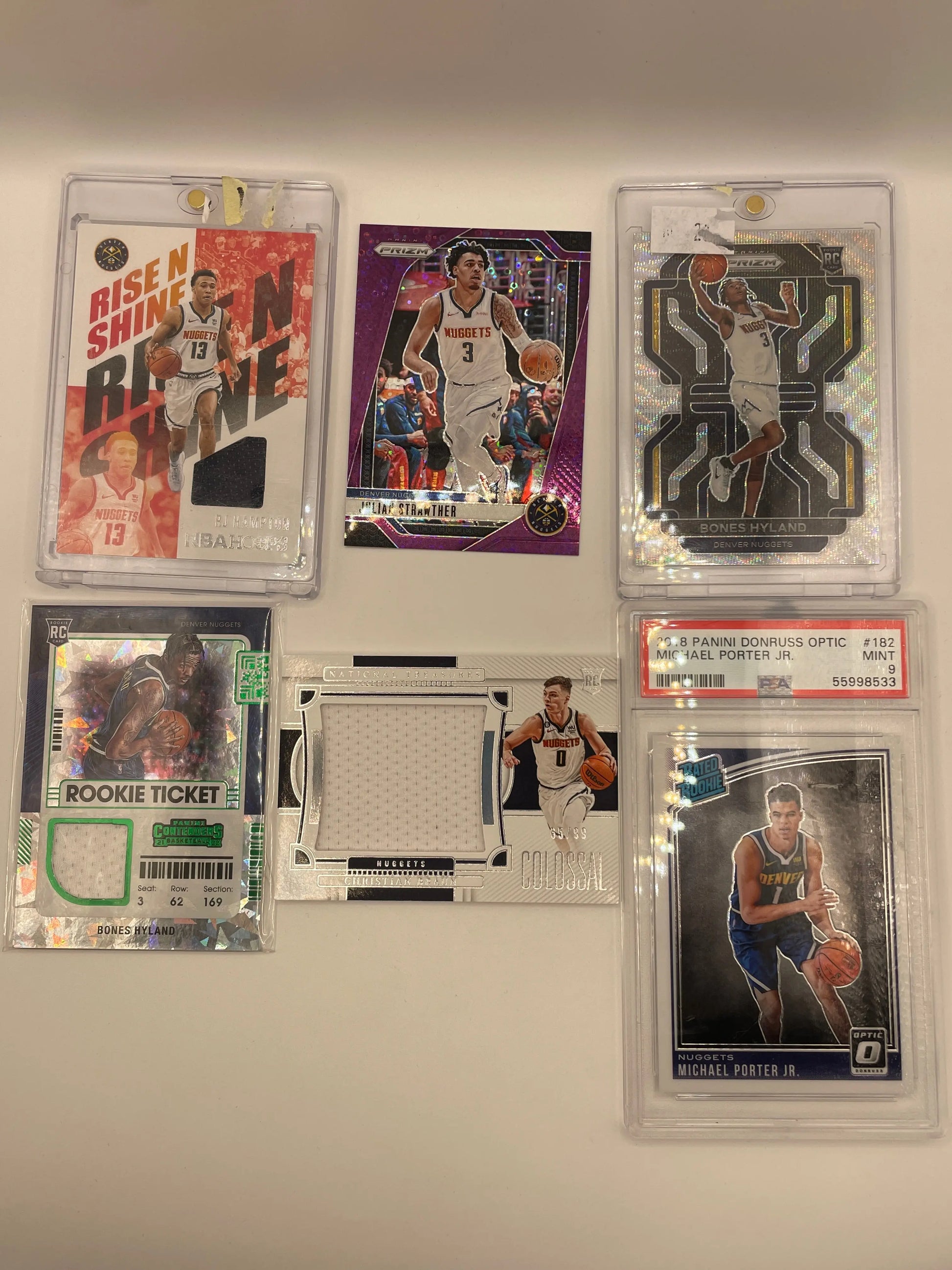 NBA Auto & Numbered Denver Nuggets Sports Card Lot - Bones Hyland + more (lot#34) FRENLY BRICKS - Open 7 Days