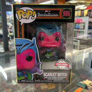 Funko Pop! Marvel: Wanda Vision, Scarlet Witch  #986! Black light Exclusive! FRENLY BRICKS - Open 7 Days