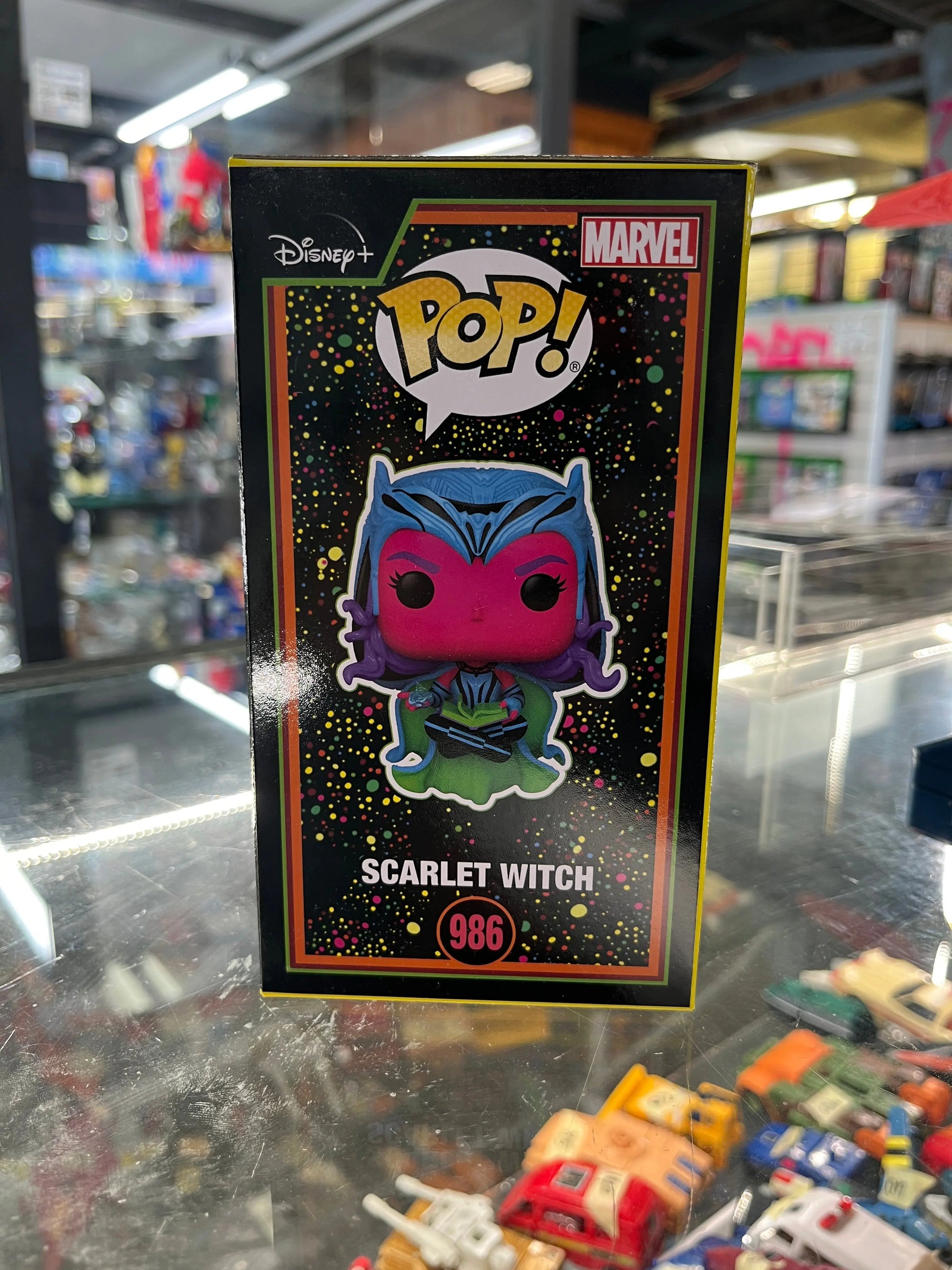 Funko Pop! Marvel: Wanda Vision, Scarlet Witch  #986! Black light Exclusive! FRENLY BRICKS - Open 7 Days