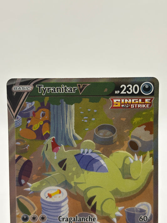 Pokemon TCG Battle Styles - Tyranitar V 155/163 Alternate Art Full Art MP* crease FRENLY BRICKS - Open 7 Days