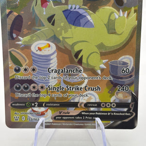 Pokemon TCG Battle Styles - Tyranitar V 155/163 Alternate Art Full Art MP* crease FRENLY BRICKS - Open 7 Days