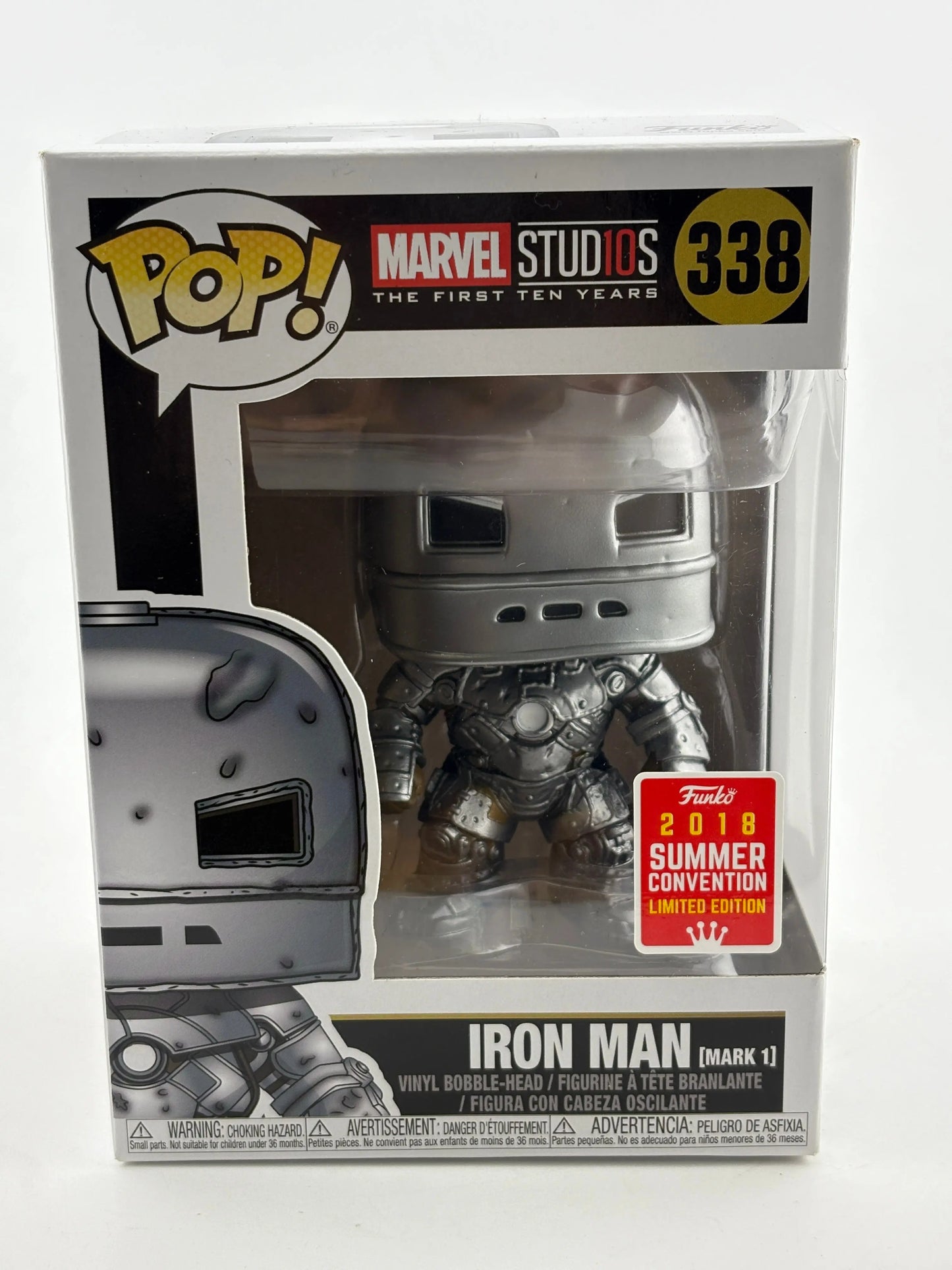 Funko POP! Marvel Studios #338 Iron Man 2018 Summer Con Limited Edition FRENLY BRICKS - Open 7 Days