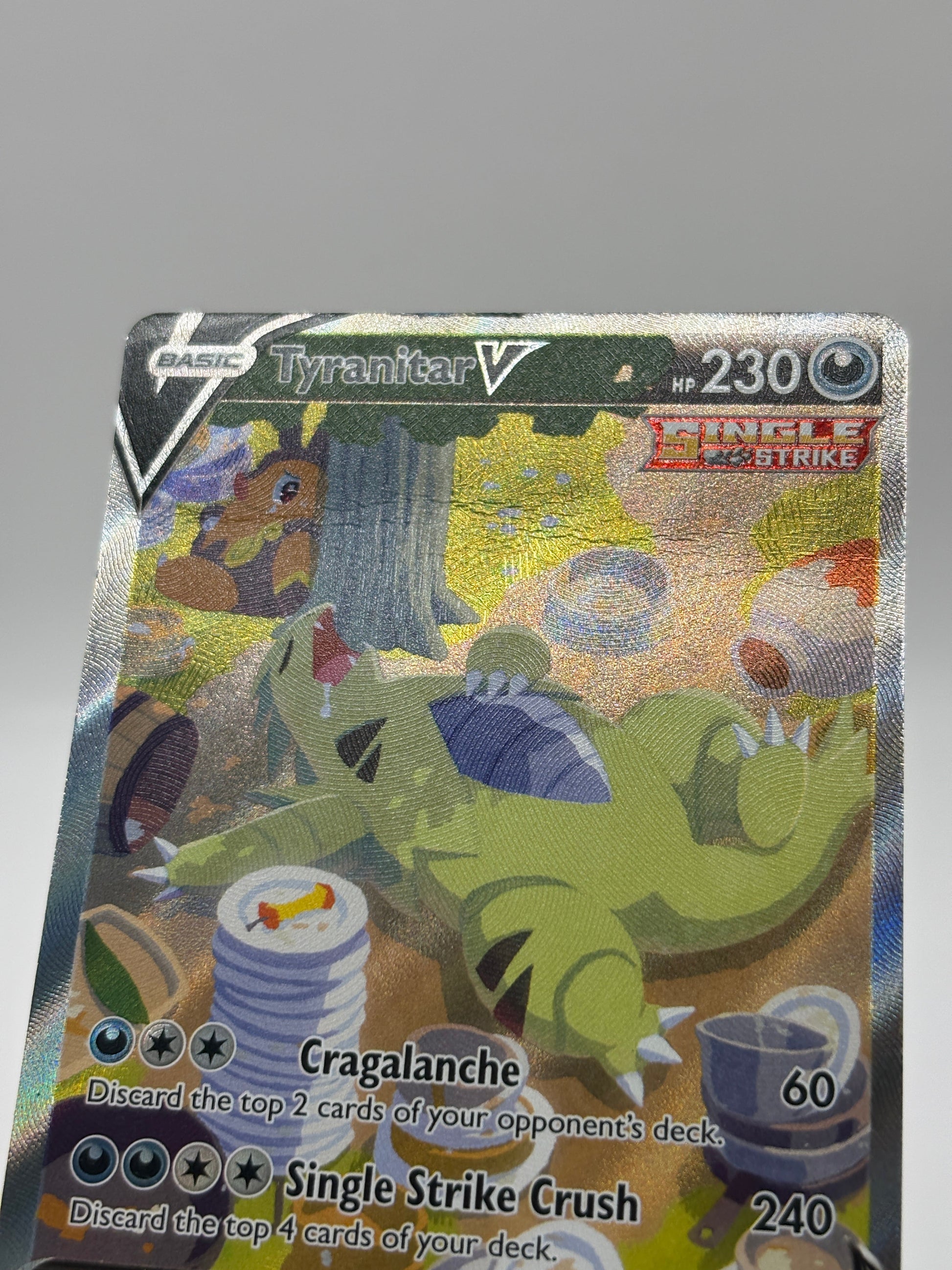 Pokemon TCG Battle Styles - Tyranitar V 155/163 Alternate Art Full Art MP* crease FRENLY BRICKS - Open 7 Days