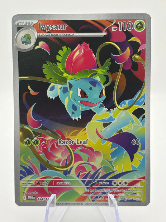 Pokemon TCG Mega Evolution - Ivysaur 134/132 Illustration Rare NM FRENLY BRICKS - Open 7 Days