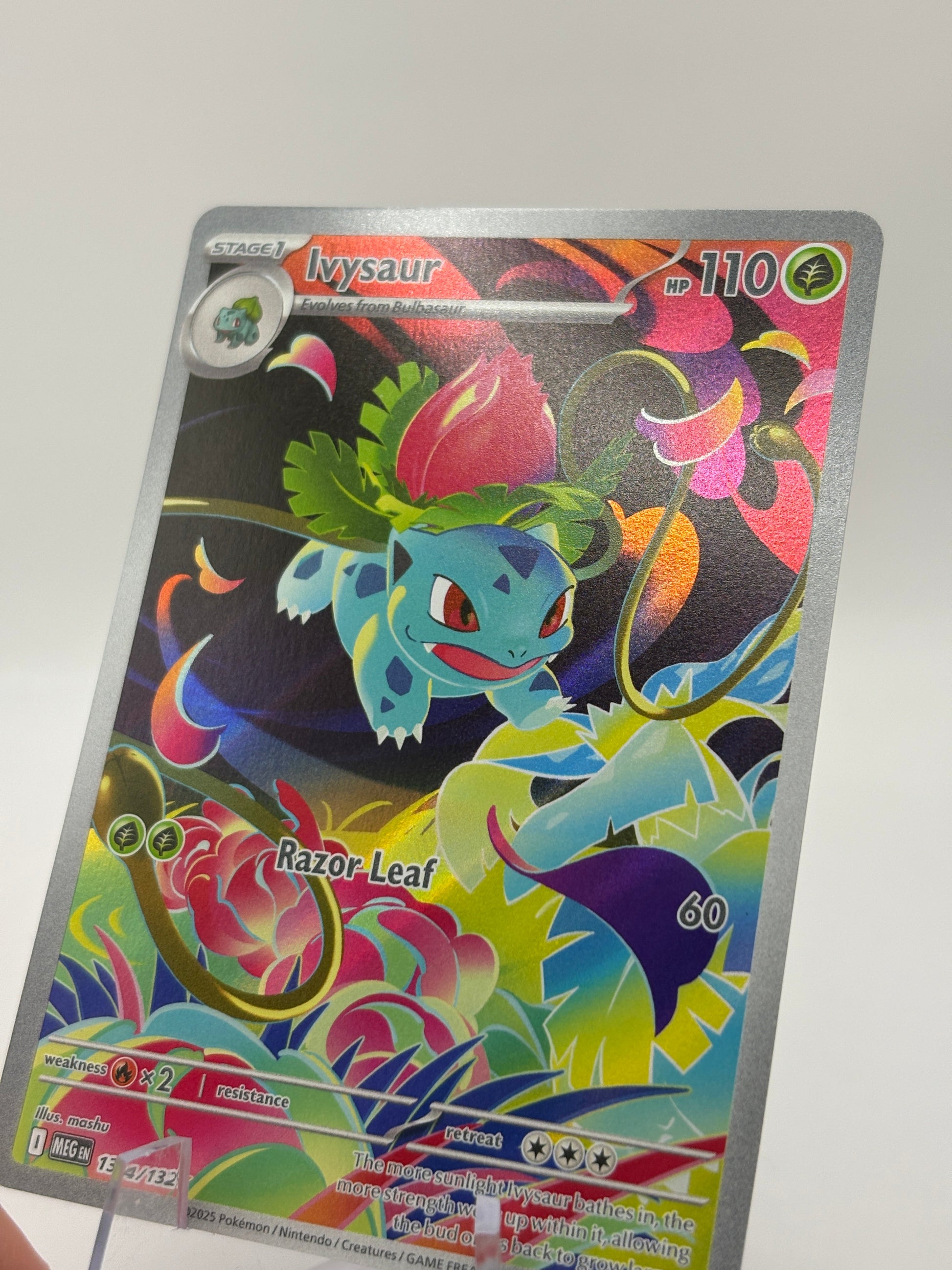 Pokemon TCG Mega Evolution - Ivysaur 134/132 Illustration Rare NM FRENLY BRICKS - Open 7 Days