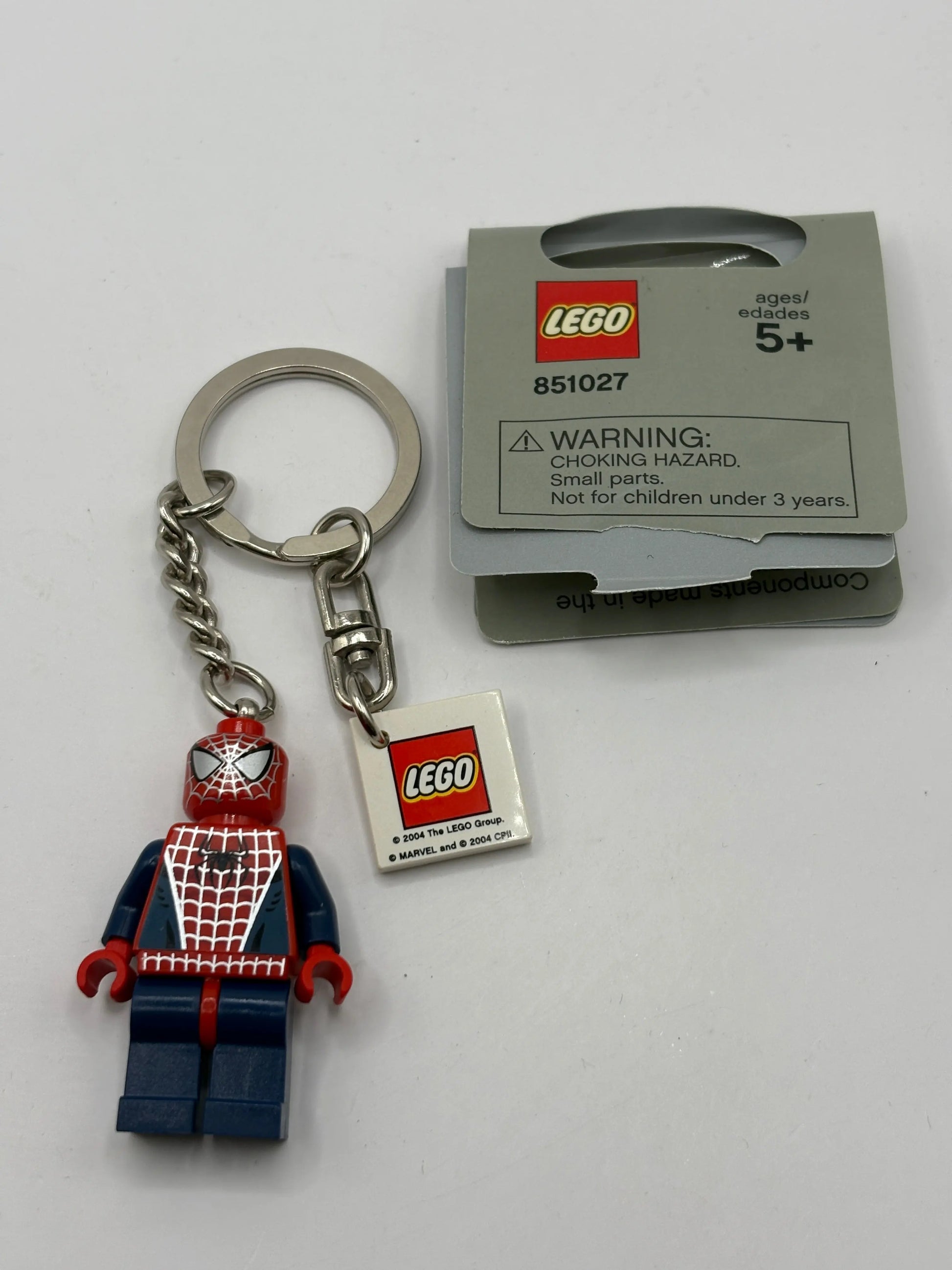 Lego Spider-Man Keychain Minifigure Spider-Man 851027 2004 RARE FRENLY BRICKS - Open 7 Days