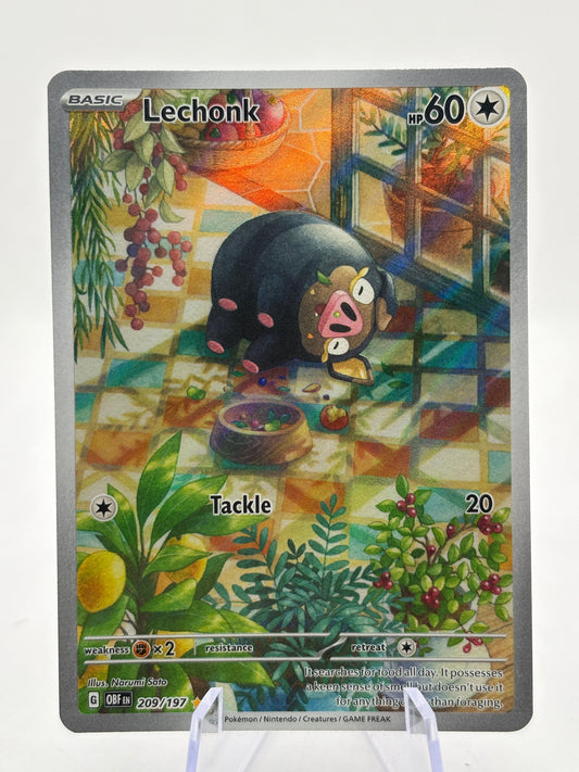 Pokemon TCG Obsidian Flames - Lechonk 209/197 Illustration Rare NM FRENLY BRICKS - Open 7 Days