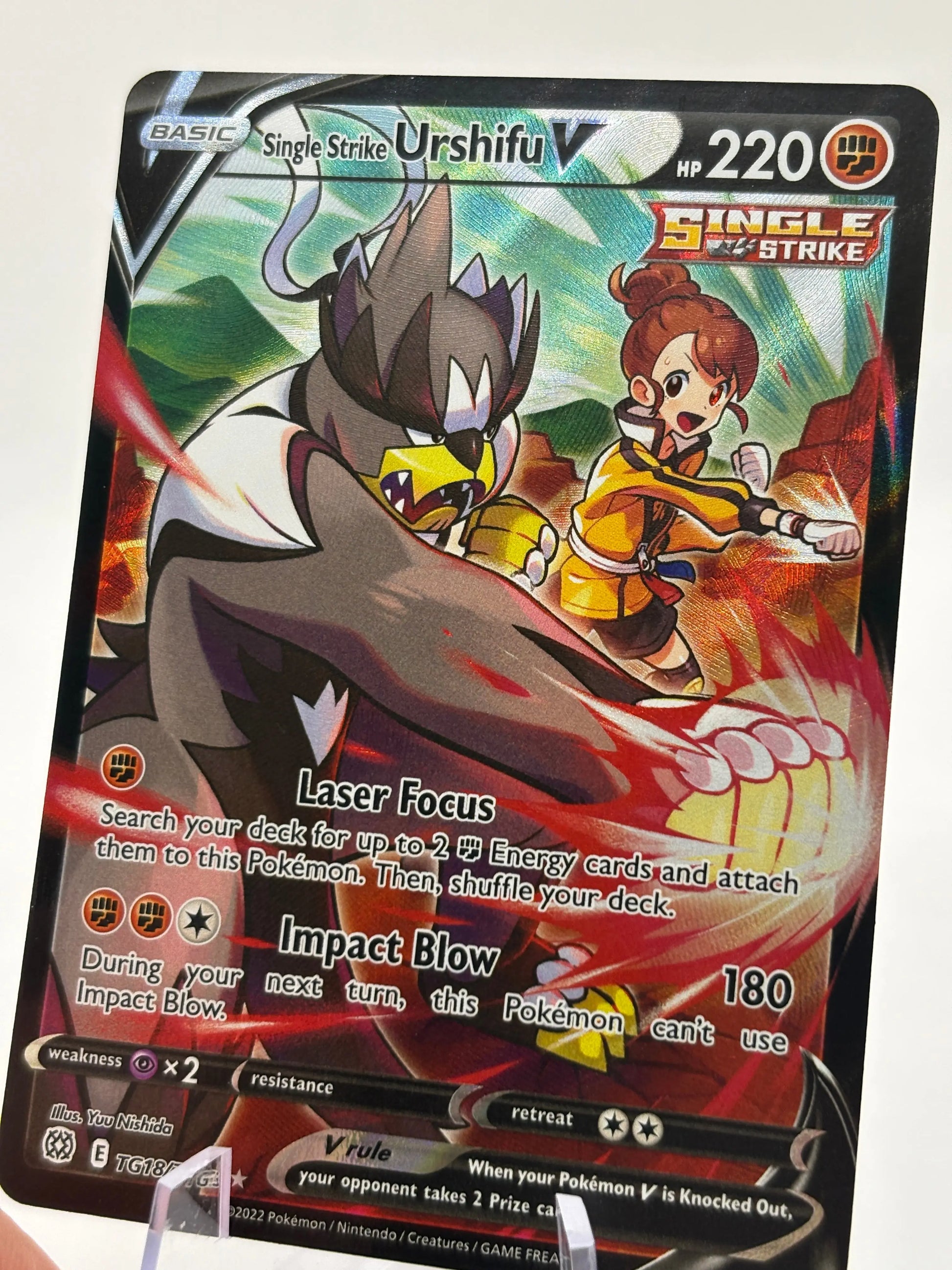 Pokemon TCG Brilliant Stars - Single Strike Urshifu V TG18/TG30 NM FRENLY BRICKS - Open 7 Days