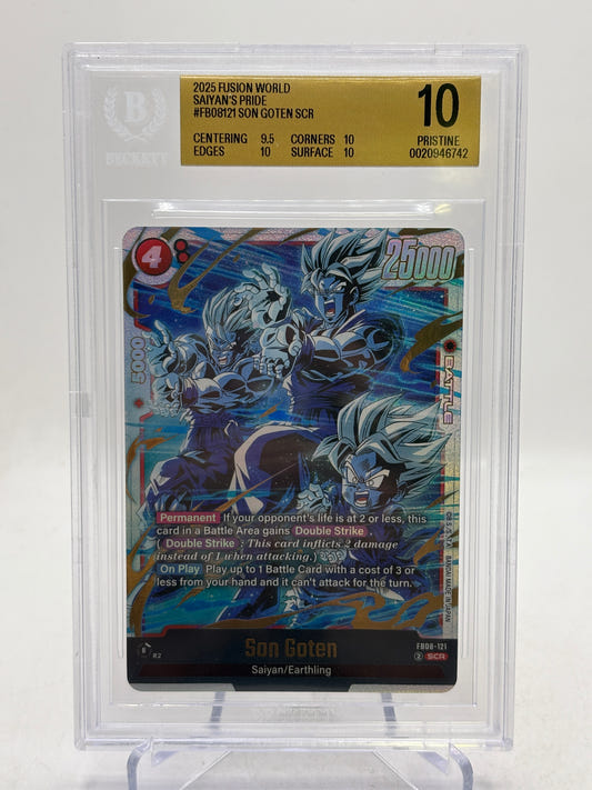 2025 Dragon Ball Super Fusion World - Son Goten FB08-121 SCR BGS 10 Pristine