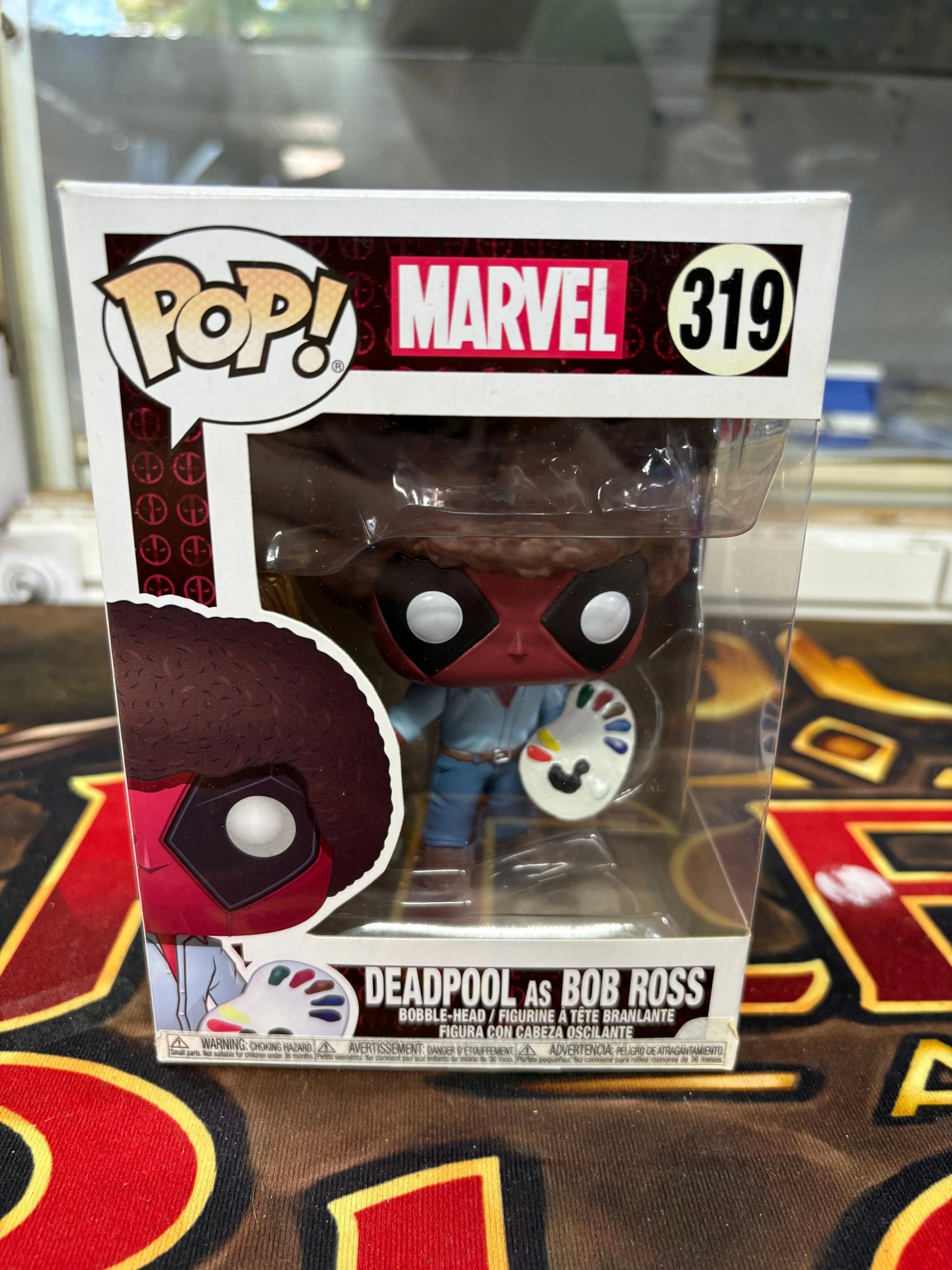 Funko Pop! Vinyl: Marvel - Deadpool as Bob Ross #319 FRENLY BRICKS - Open 7 Days