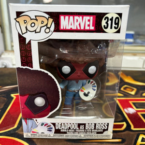 Funko Pop! Vinyl: Marvel - Deadpool as Bob Ross #319 FRENLY BRICKS - Open 7 Days