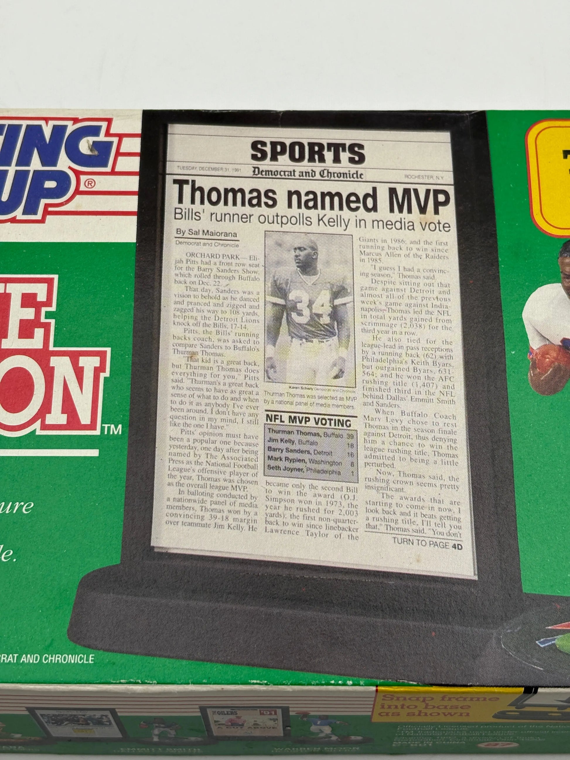 Football Figure - Thurman Thomas Starting Lineup Headline Collection 1992 FRENLY BRICKS - Open 7 Days