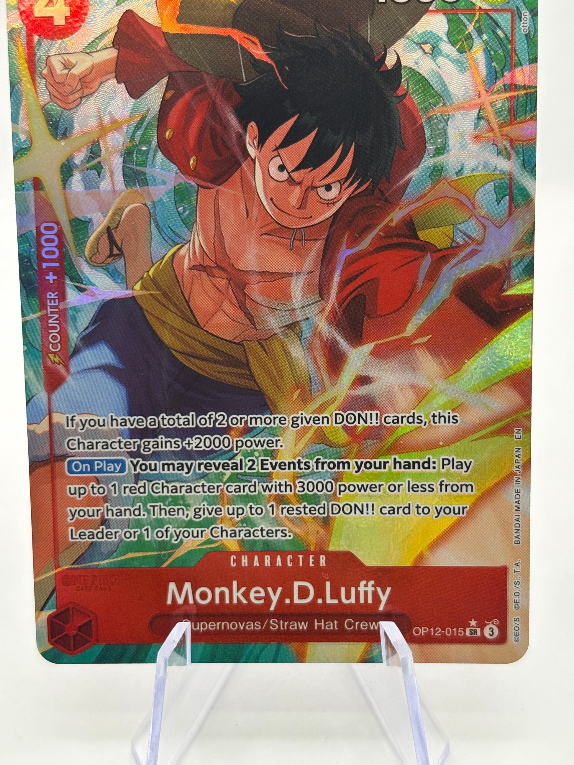 One Piece TCG - Monkey.D.Luffy OP12-015 SR Alternate Art NM FRENLY BRICKS - Open 7 Days