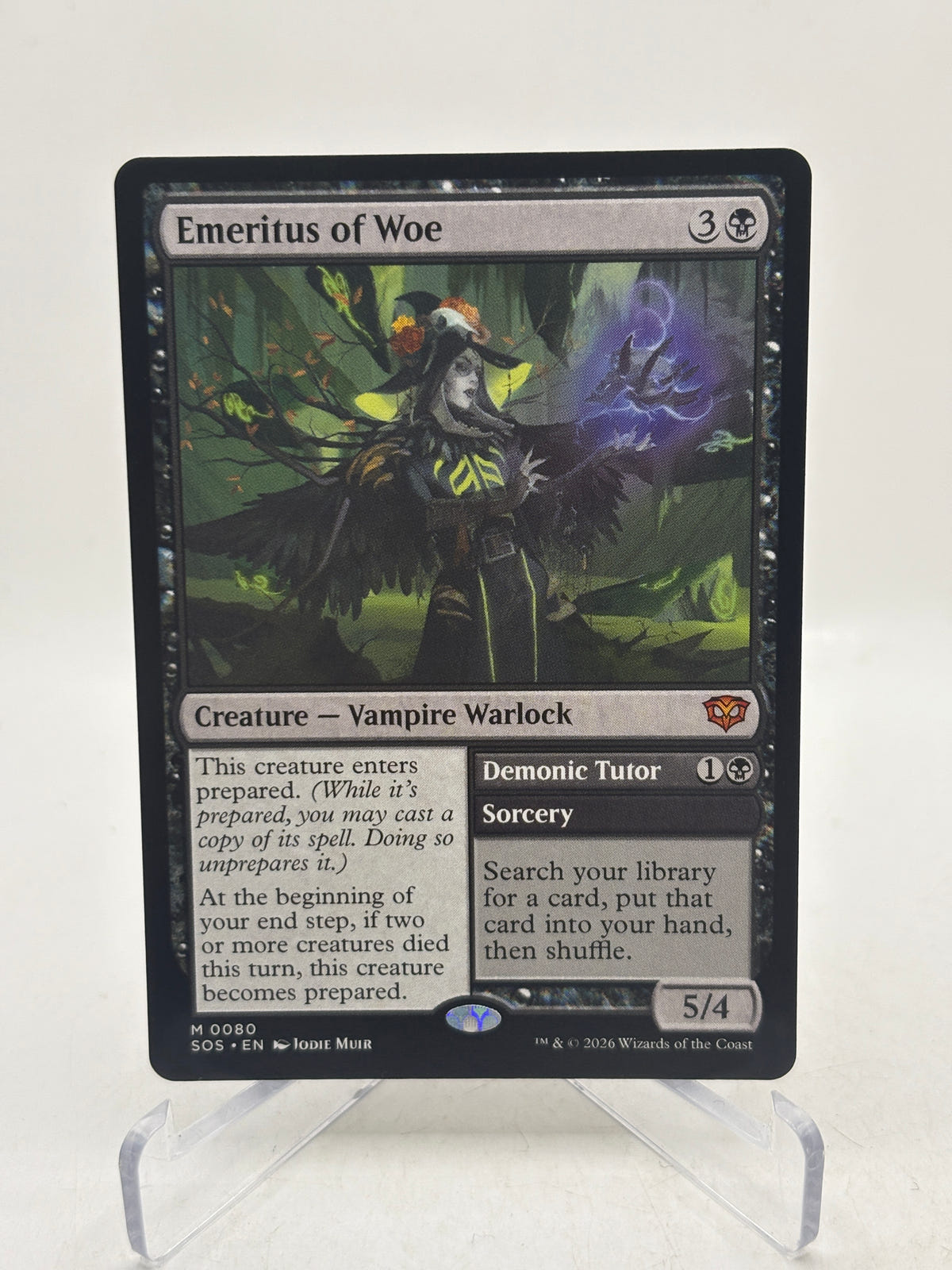 MTG Emeritus of Woe / Demonic Tutor Secrets of Strixhaven SOS 0080 NON-FOIL NM image 1