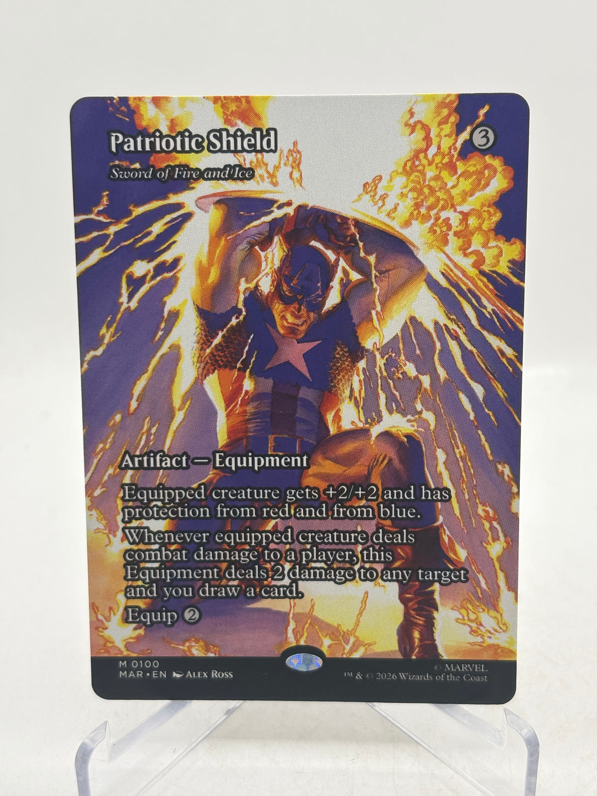 Magic the Gathering - Patriotic Shield M 0100 Marvel NM Non Foil image 1