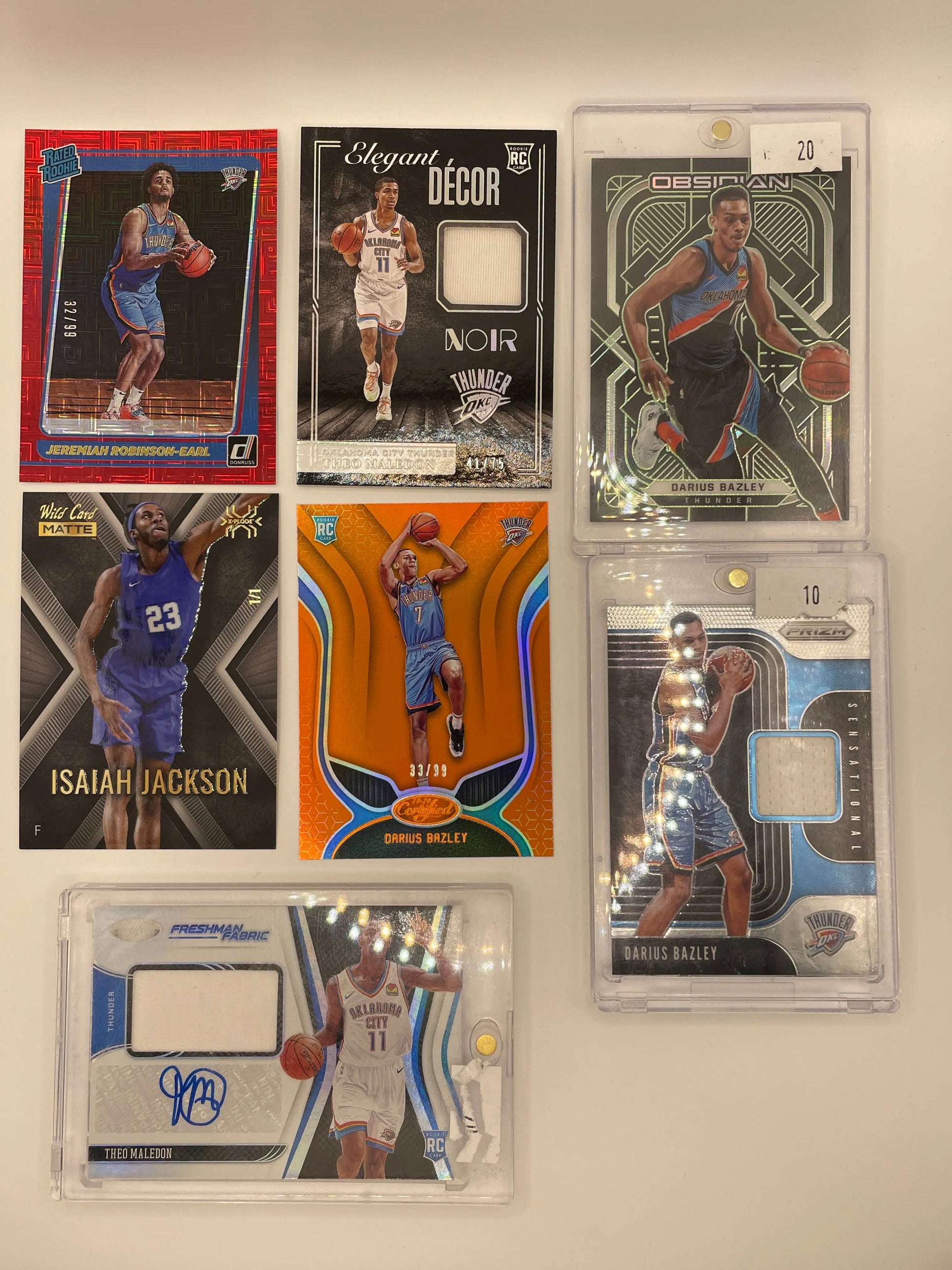 NBA Auto & Signed Thunder OKC Sports card lot - Darius Bazley + more (lot#35) FRENLY BRICKS - Open 7 Days