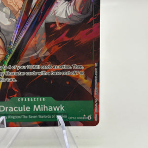 One Piece TCG - Dracule Mihawk OP12-030 SR Alternate Art LP FRENLY BRICKS - Open 7 Days
